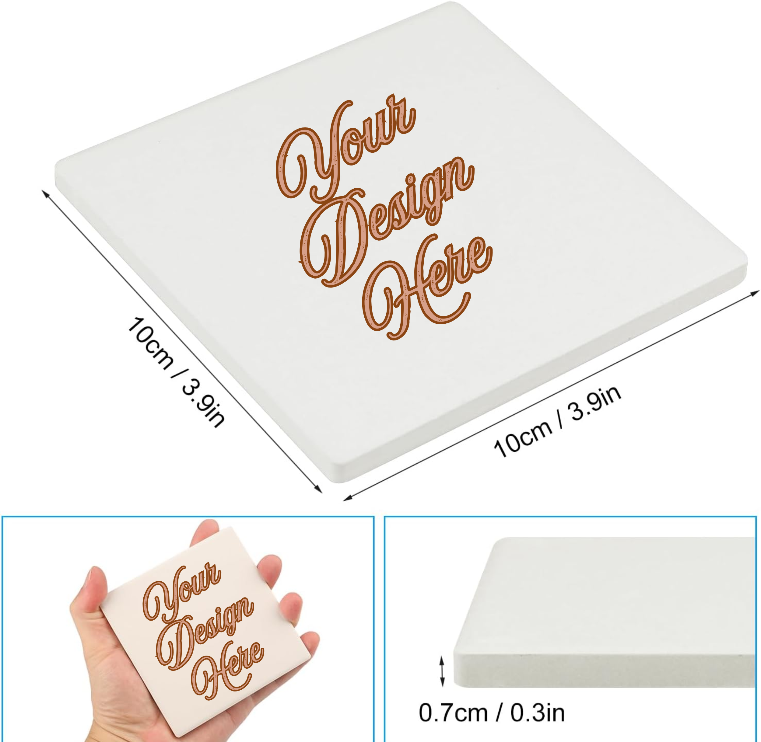 Ceramic Coaster — Full Colour UV Printed
