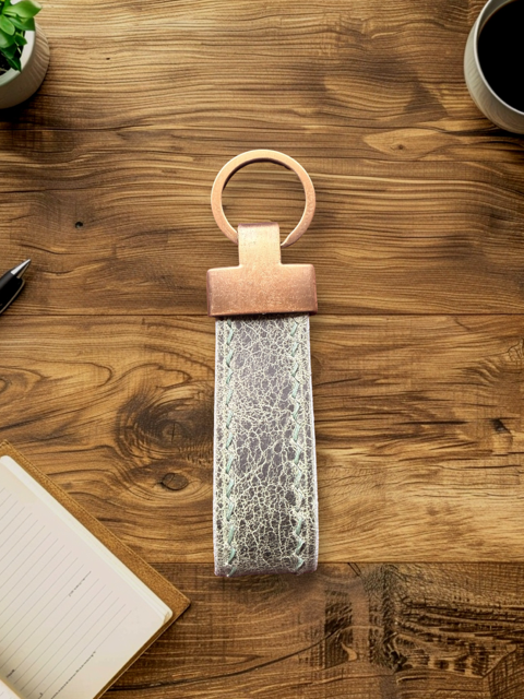 Handcrafted leather key loops, ready to ship.