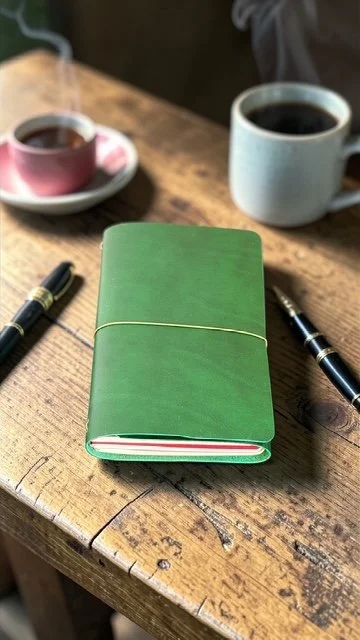 Full Grain Leather Traveler's Notebook Cover | Refillable Journal | Handcrafted by J.A.B. Leatherworks