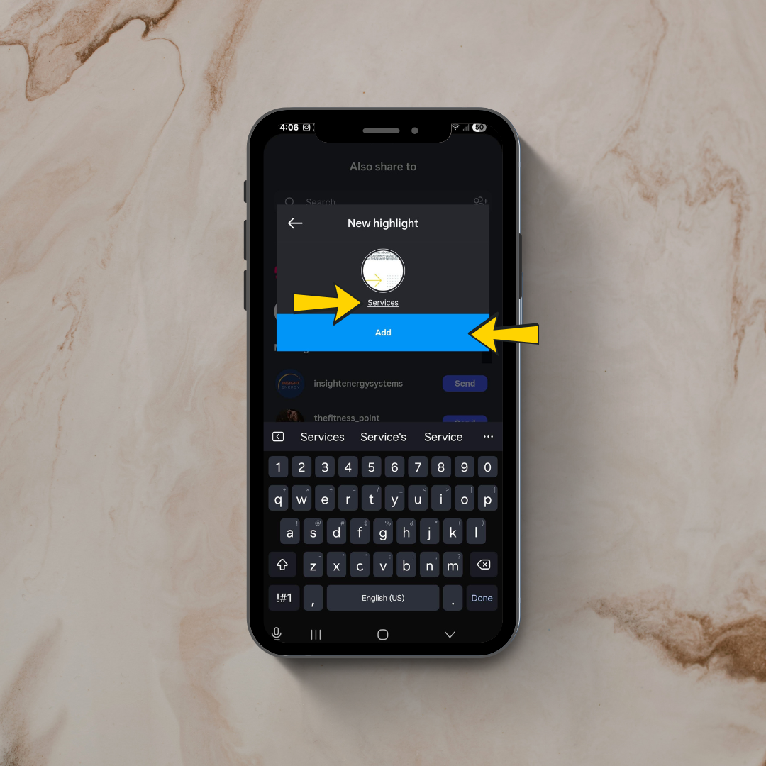 how to add instagram highlights step by step guide step 7