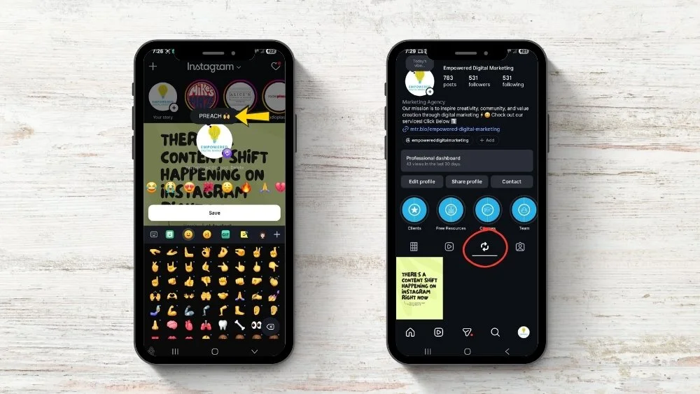 add post to your repost area on your instagram profile where you can see all you reposts in a separate tabadd post to your repost area on your instagram profile where you can see all you reposts in a separate tab