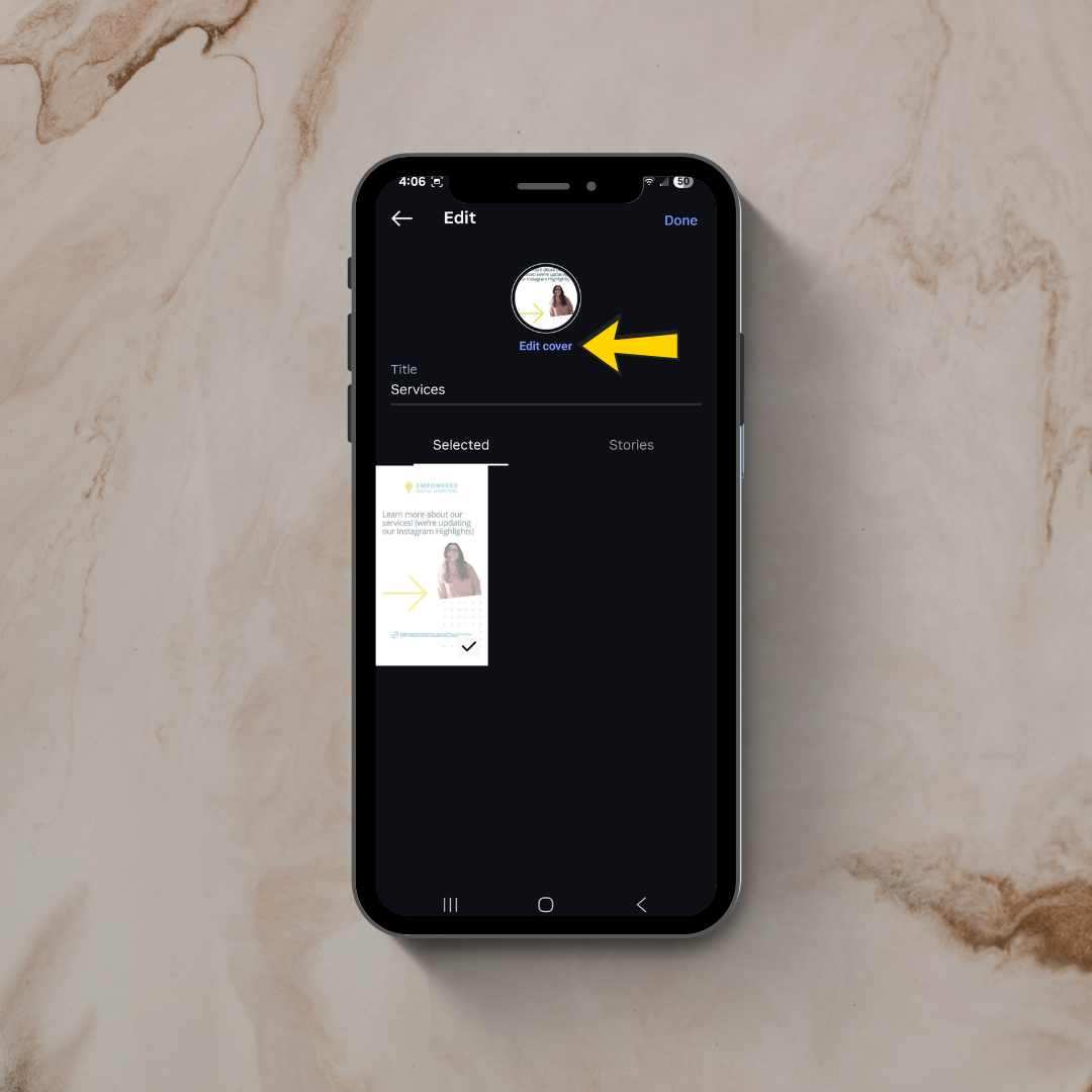 how to add instagram highlights step by step guide step 11 - highlight covers
