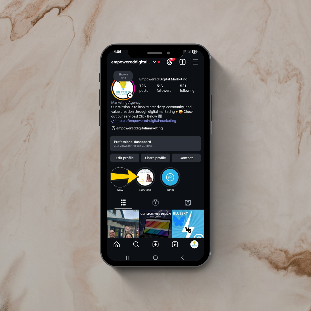 how to add instagram highlights step by step guide step 8