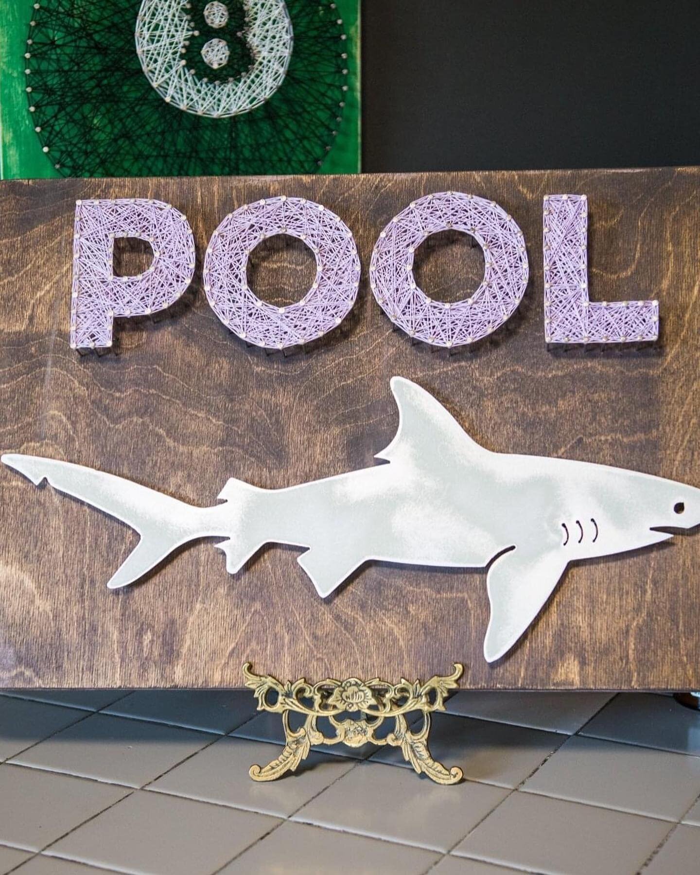 In honor of the upcoming shark week, we are going to do some out of the box raffle stuff and make it really cheap to try to win Pool Sharks 247 goodies! 

FIRST UP: $1 Raffle....We are going to raffle off this Purple Pool Sharks Mixed Media Wall Art.