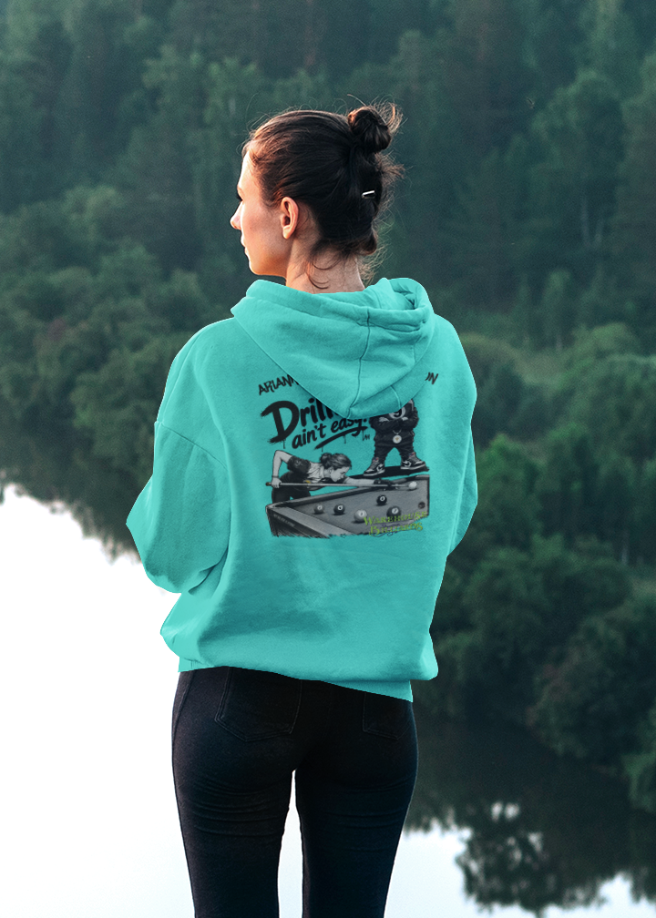 Drillin' Ain't Easy Unisex Blend Hoodie supporting Arianna "The Problem" Houston