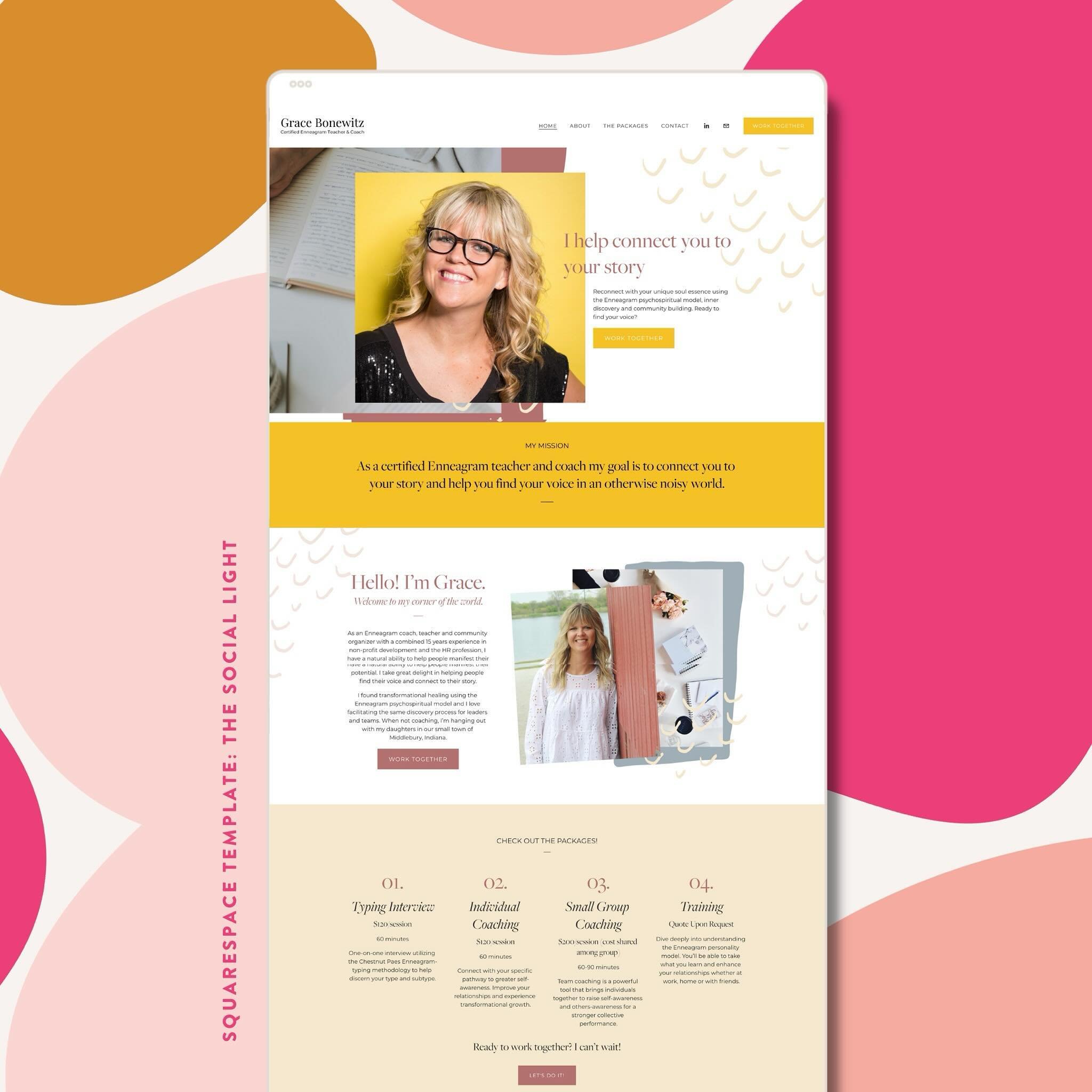 👀 GET A LOOK! 👀 My Squarespace template &mdash; the Social Light &mdash; can come to life with your colors🎨 + your images 📸 + your brand✨!!!

👉🏻 If you (or your entrepreneur bestie) have been looking for a sign to revamp that boring old website