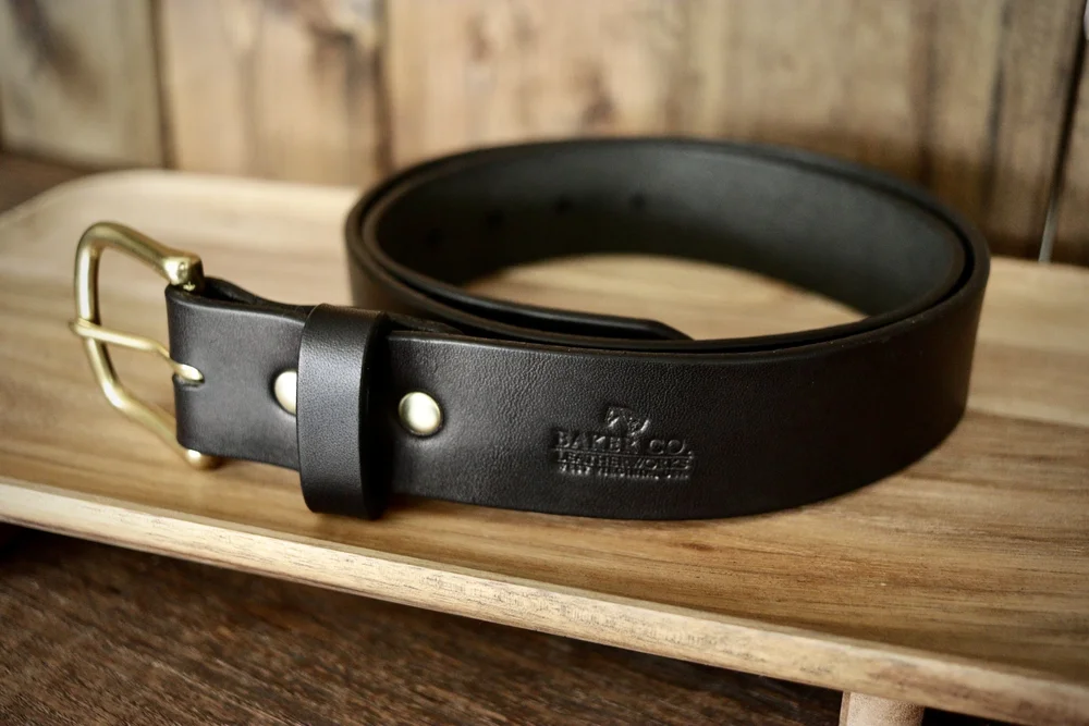 Walter Baker Geneva Black Leather Belt A3 $50 Walter Baker Geneva Gold Ring Vegan Leather Belt  main image 3