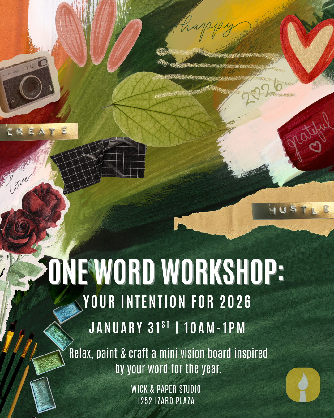 ONE WORD WORKSHOP AT WICK &amp; PAPER STUDIO