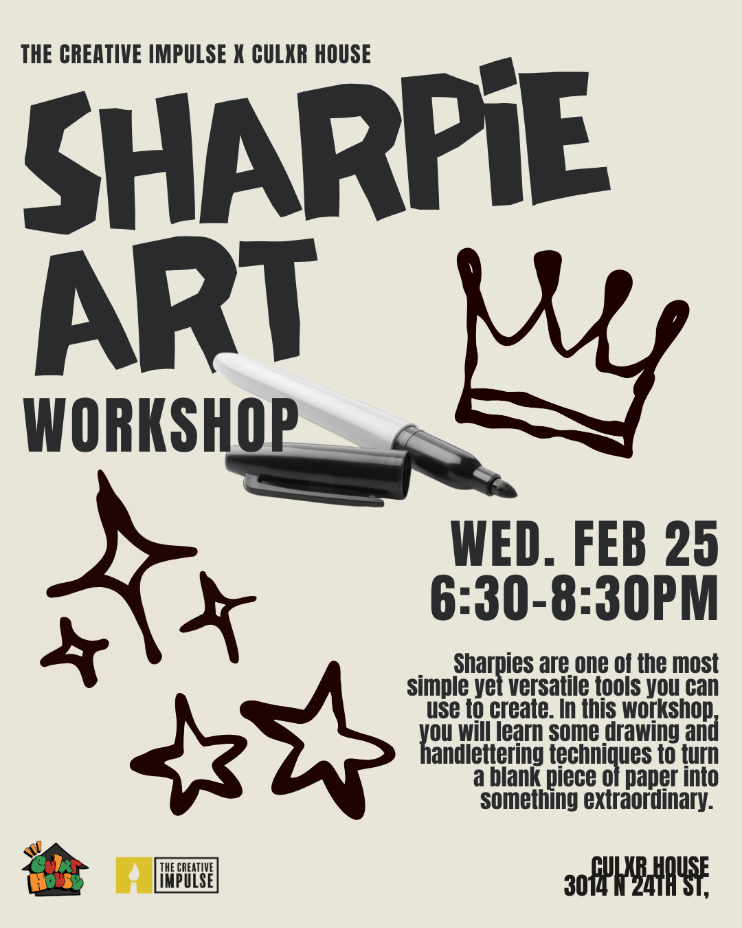 SHARPIE ART WORKSHOP AT CULXR HOUSE 