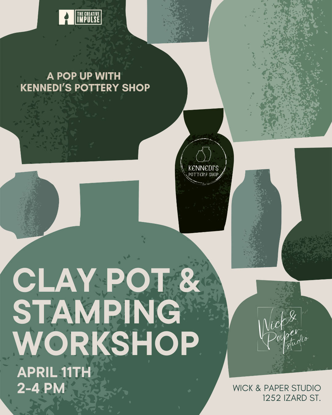 CLAY POT &amp; STAMPING WORKSHOP W/ KENNEDI’S POTTERY SHOP