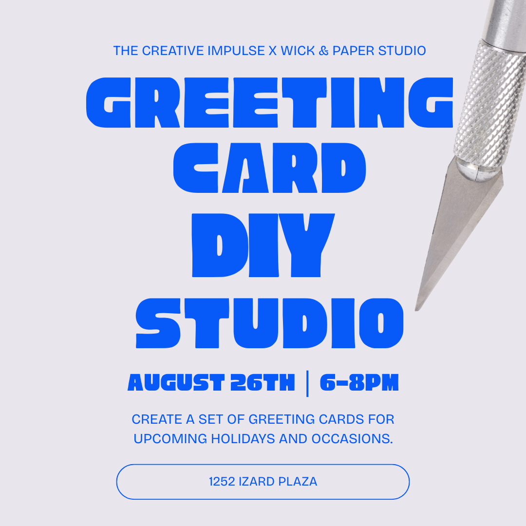 GREETING CARD DIY STUDIO AT WICK &amp; PAPER STUDIO