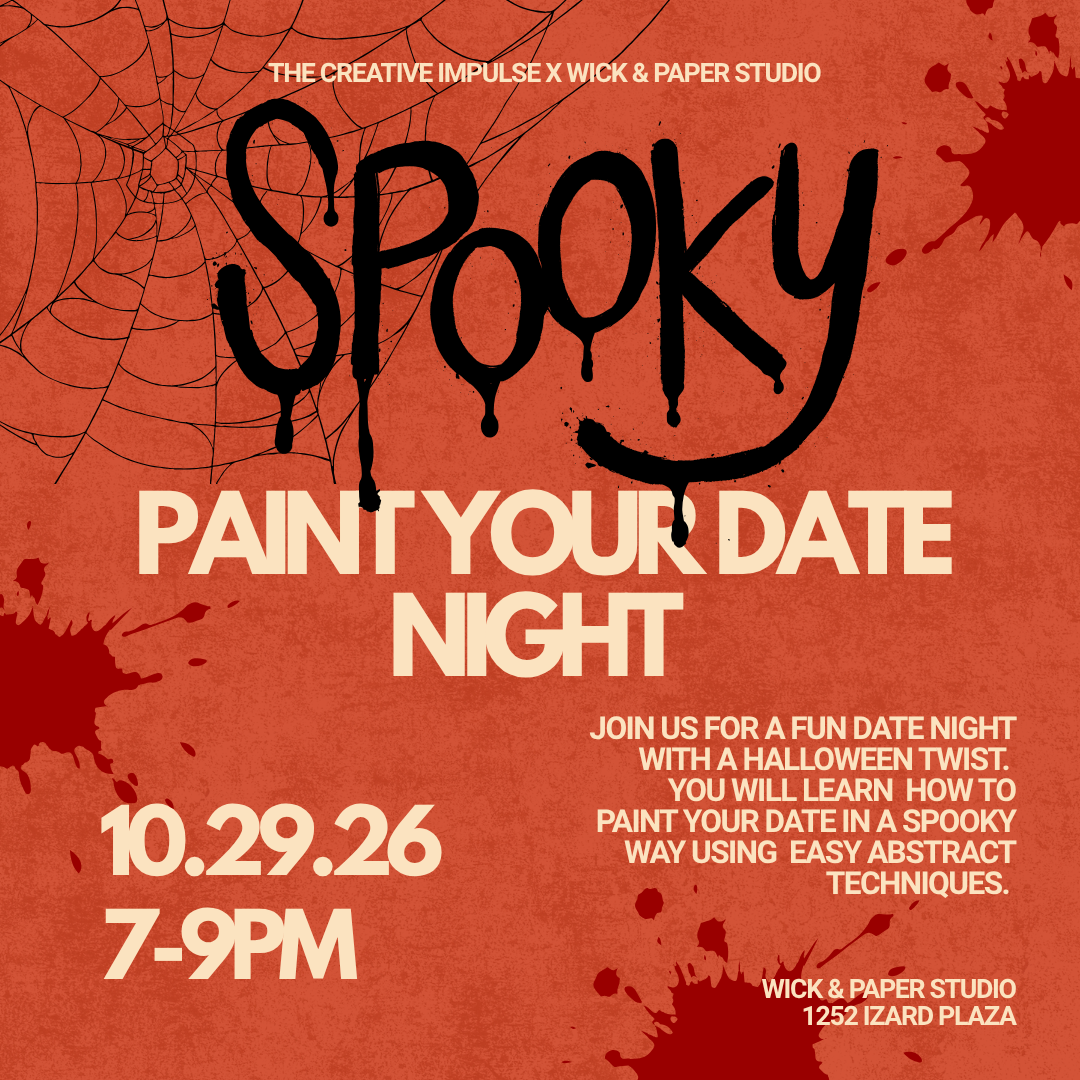 SPOOKY PAINT &amp; SIP: ABSTRACT PAINT YOUR DATE