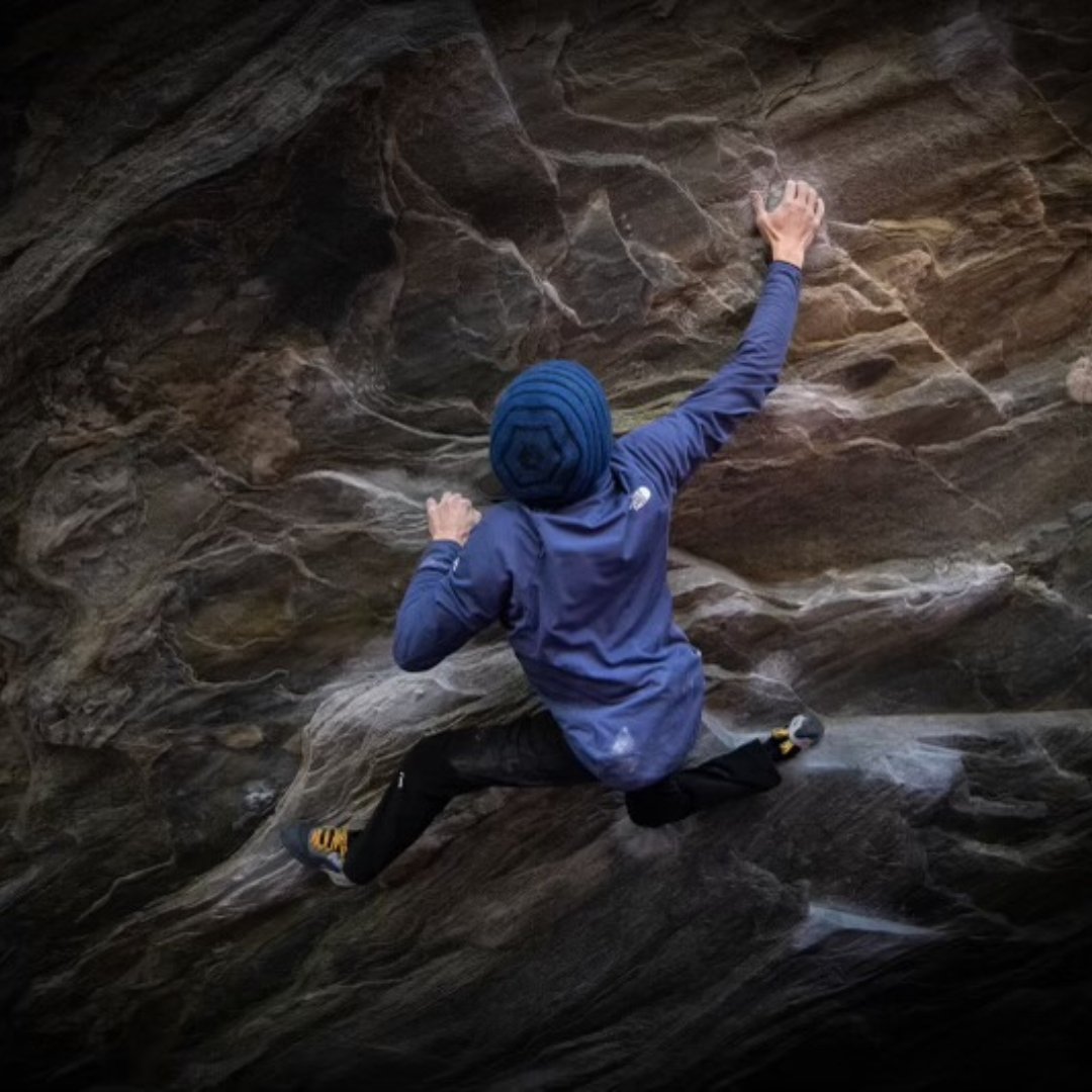  Ben bouldering at Moore’s Wall in North Carolina.  |  Photo: Paul Phillips 