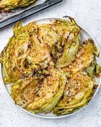 Roasted Cabbage with Walnuts and Parmesan