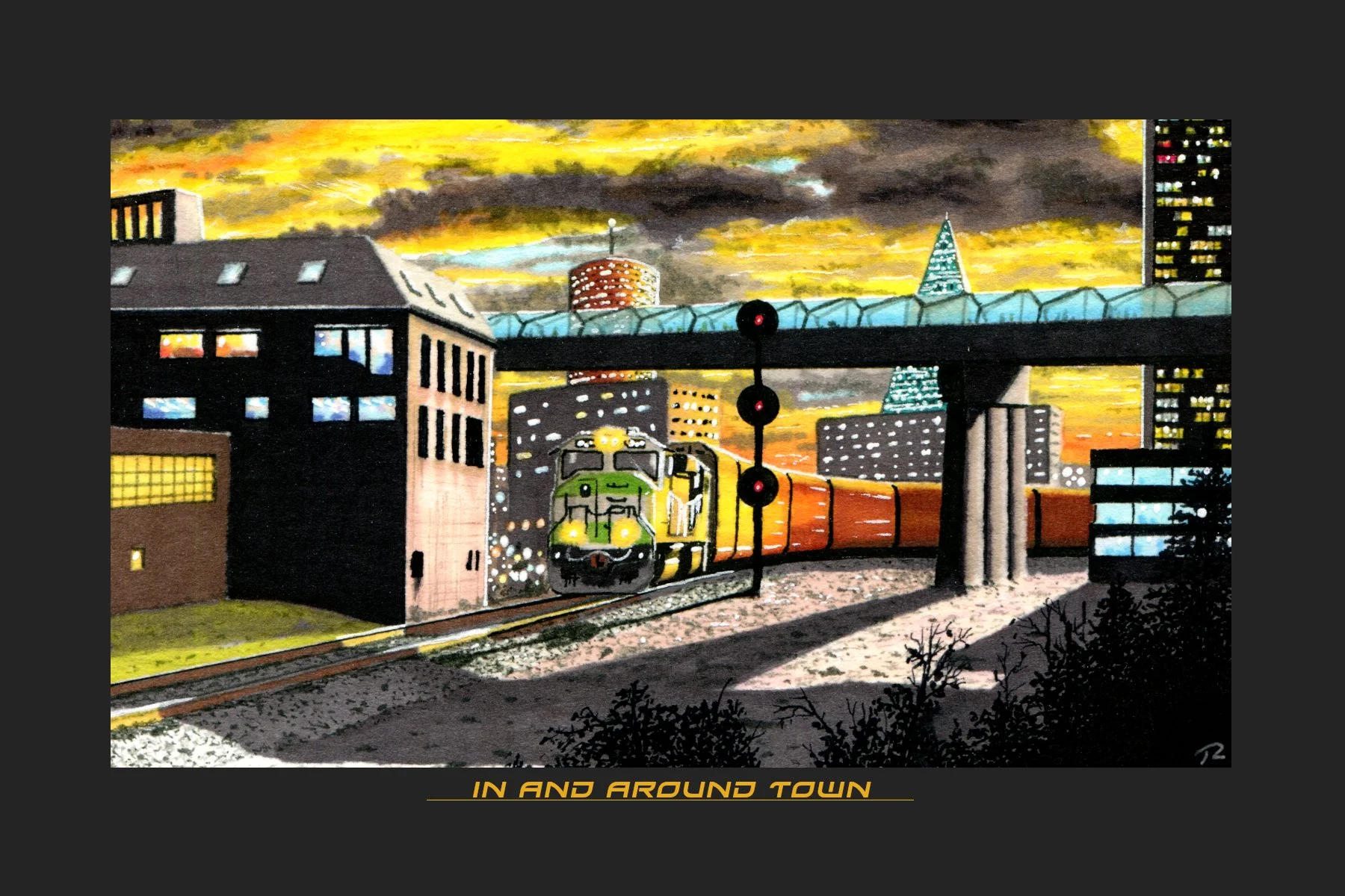 In and around Town 4x6 print