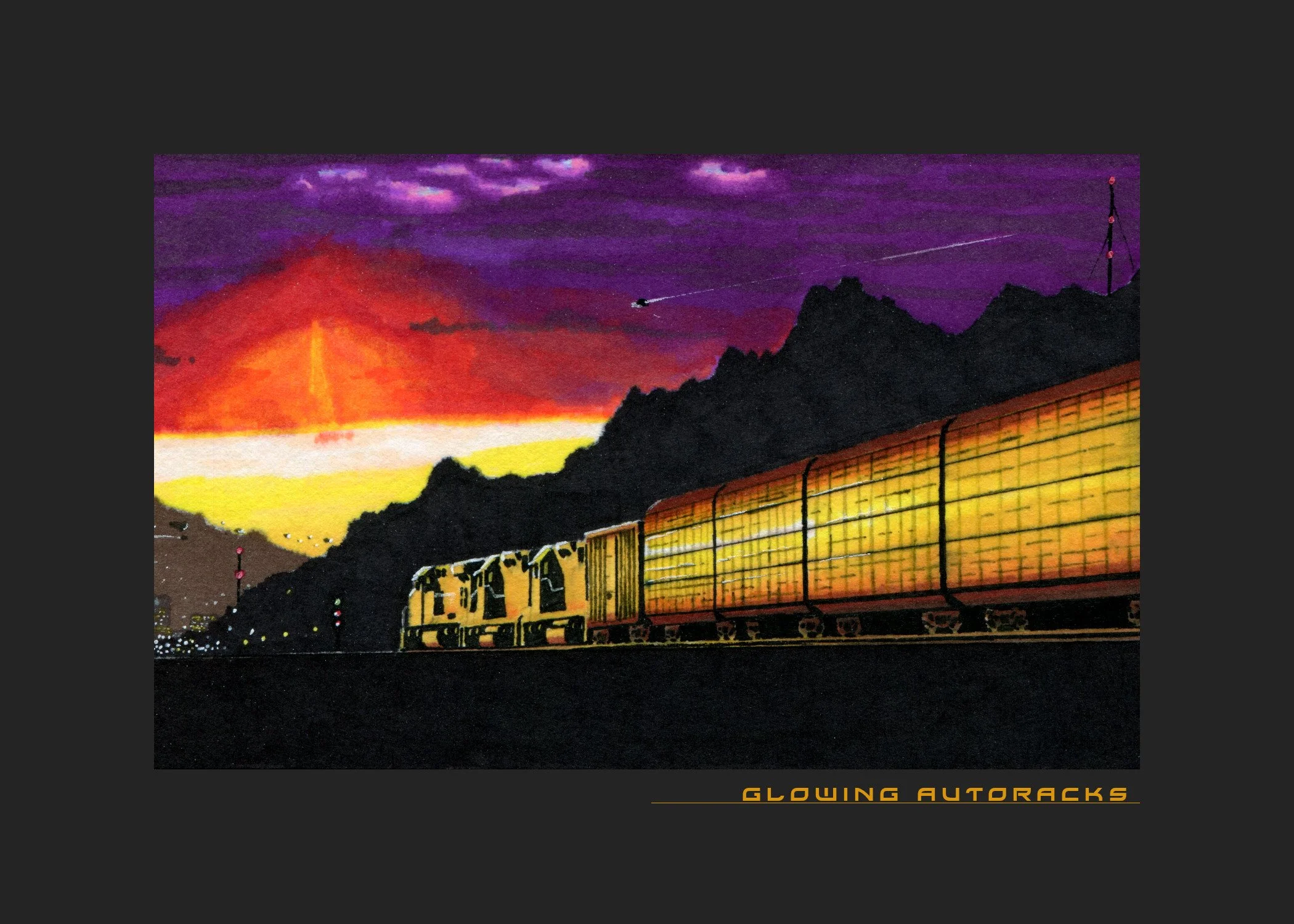 Glowing Autoracks 5X7 print
