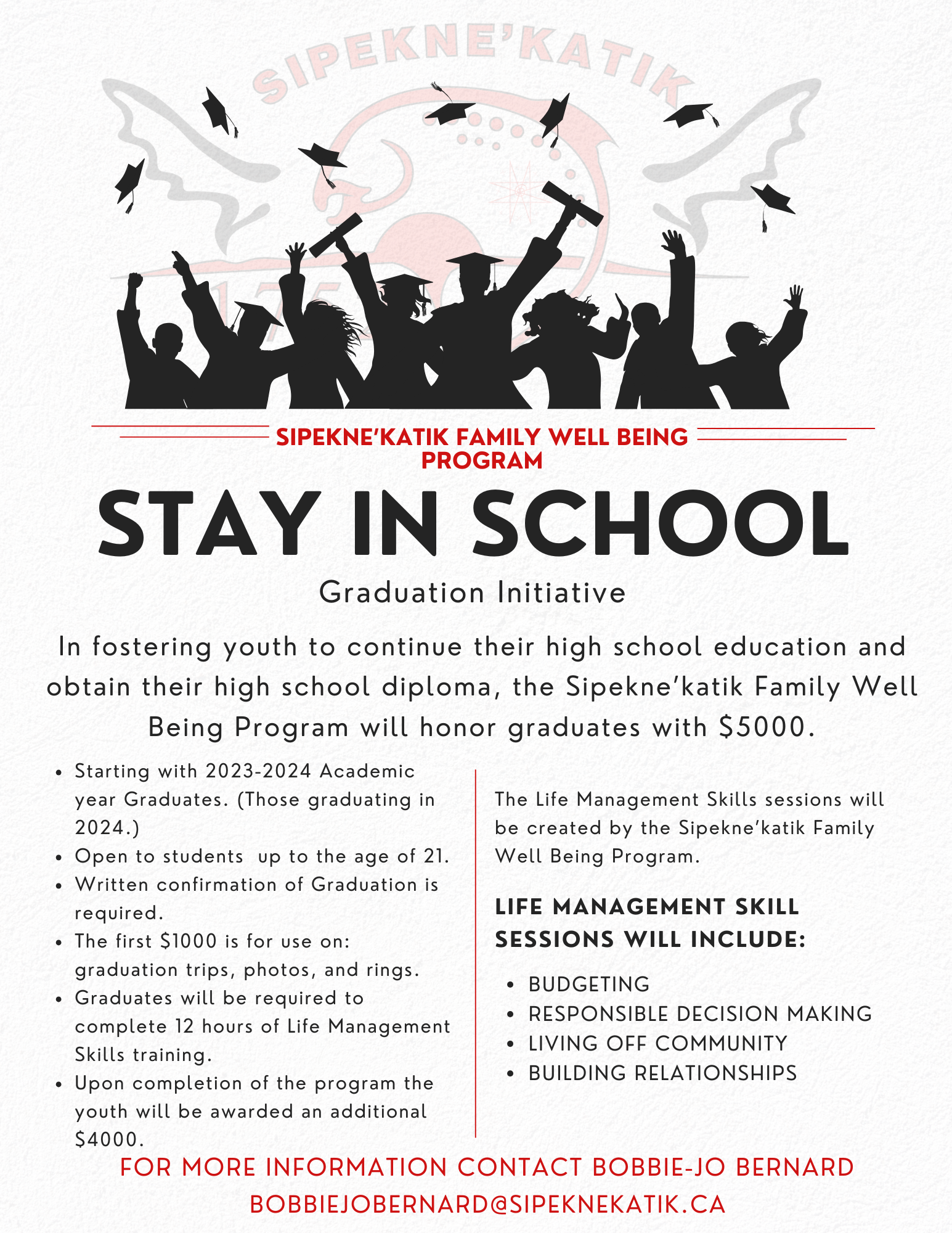 Sipekne’katik Family Well Being Program are happy to announce the Stay ...