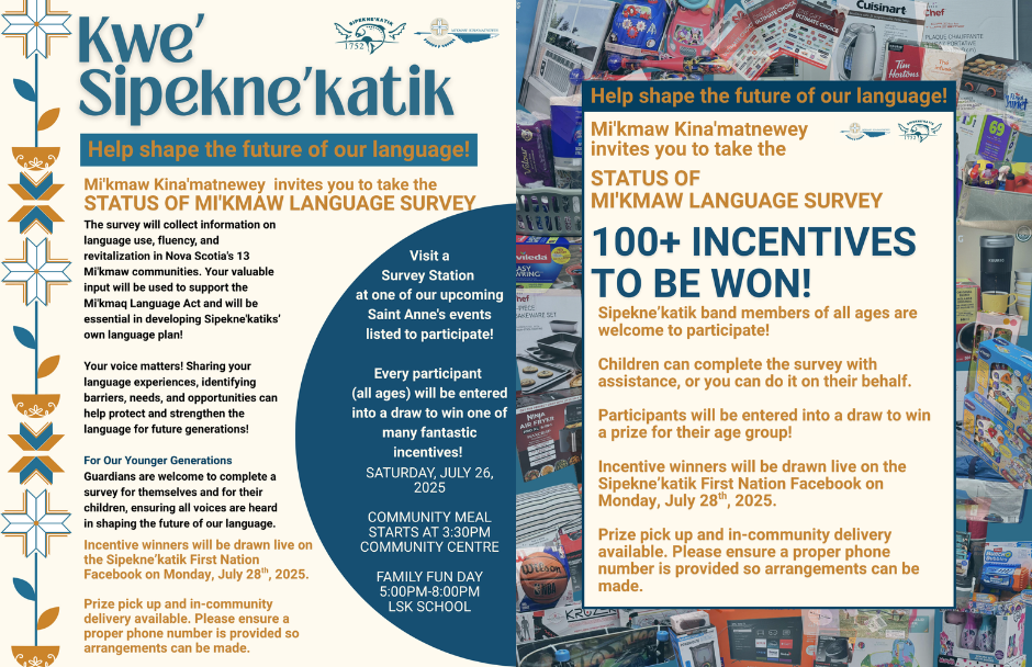 STATUS OF MI'KMAW LANGUAGE SURVEY from Mi'kmaw Kina'matnewey.