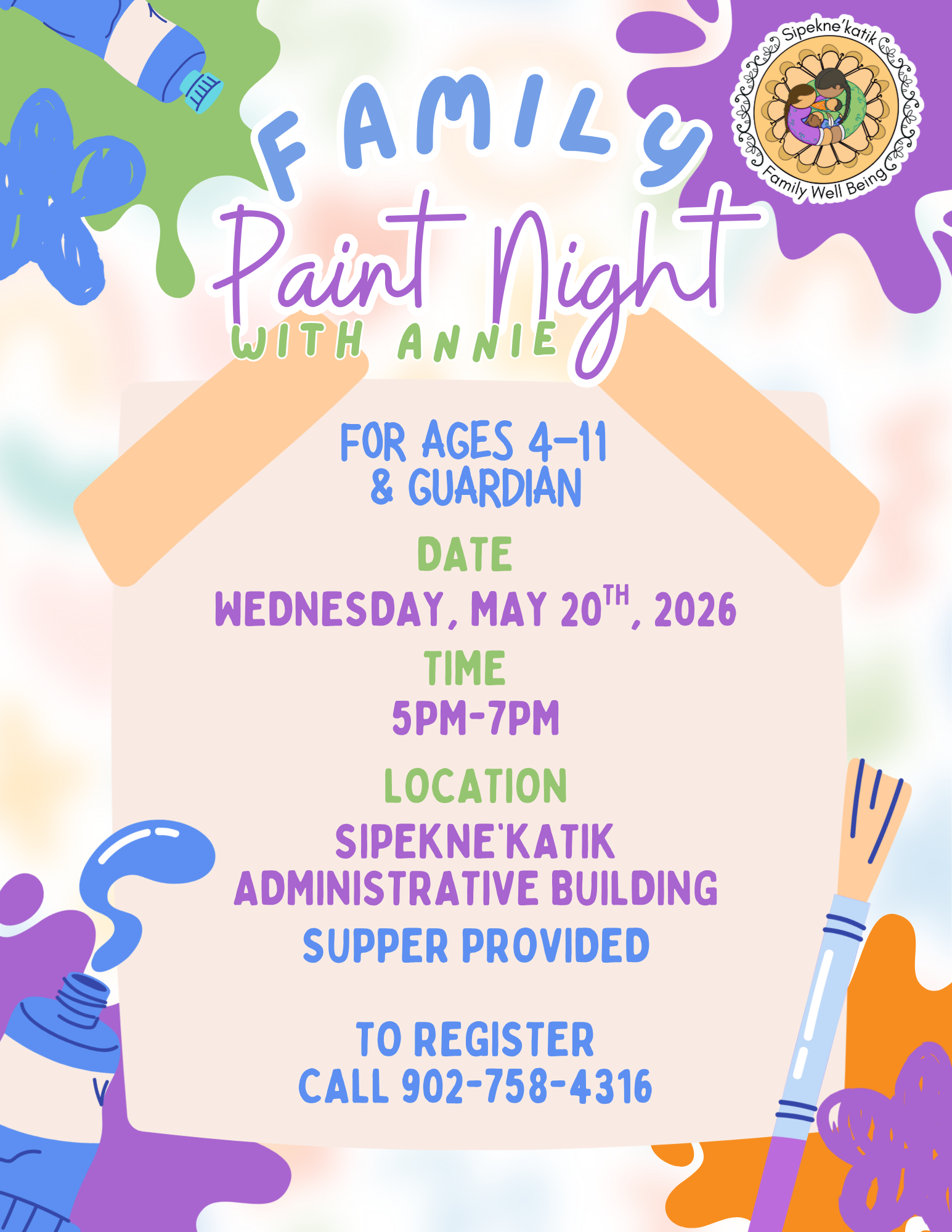 Family Paint Night with the Sipekne'katik Family Well Being Program!
