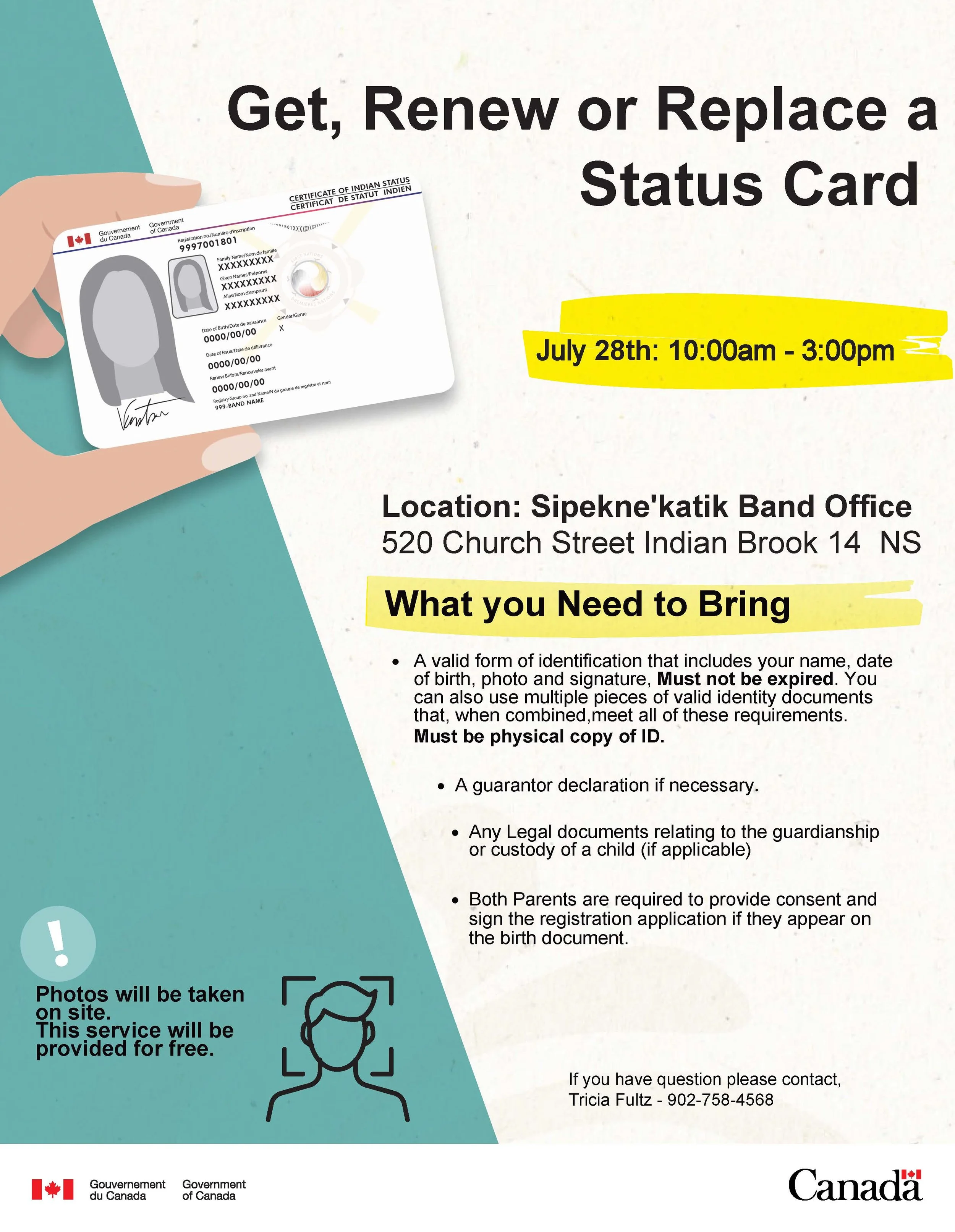 Do you need to get, renew, or replace your Status Card?