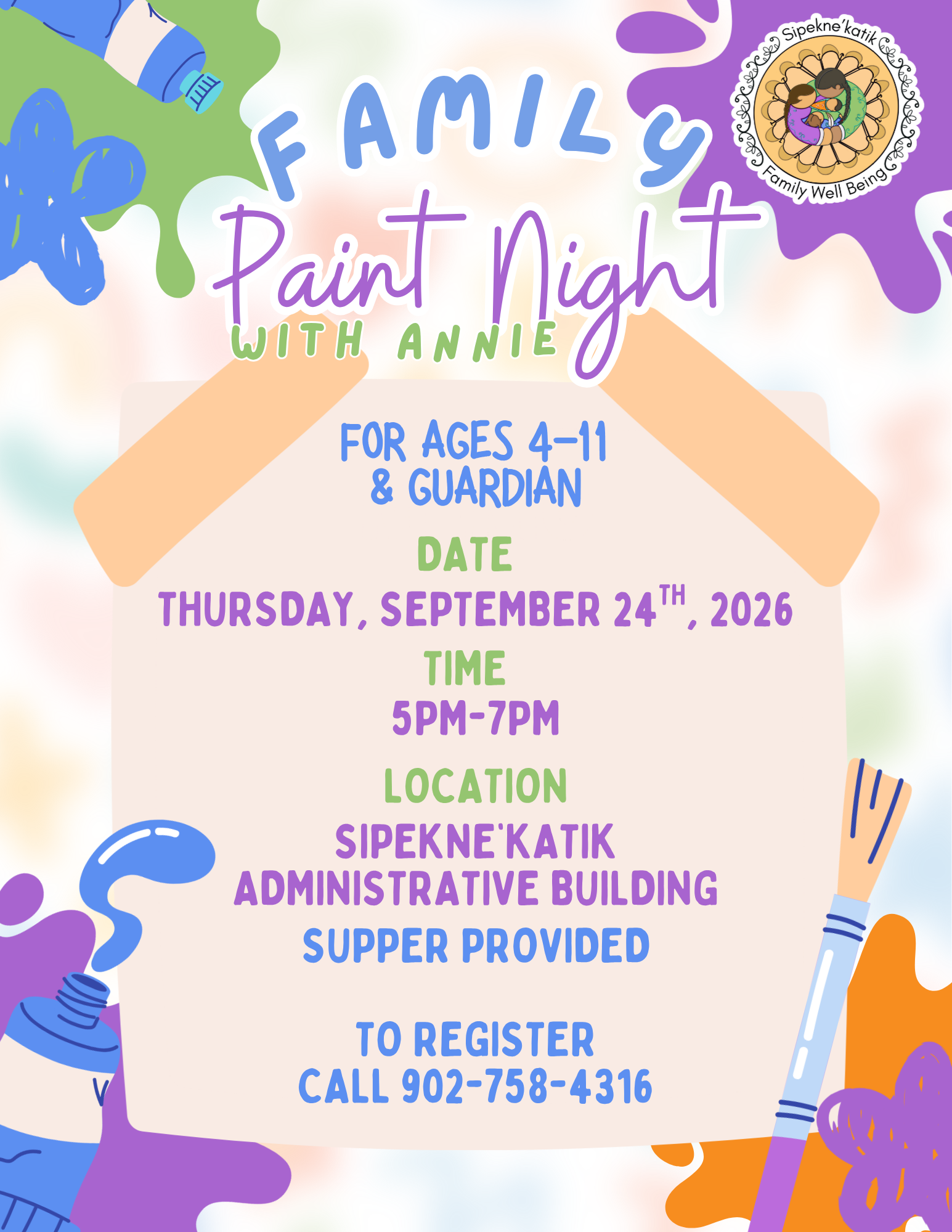 Family Paint Night with the Sipekne'katik Family Well Being Program & Annie!