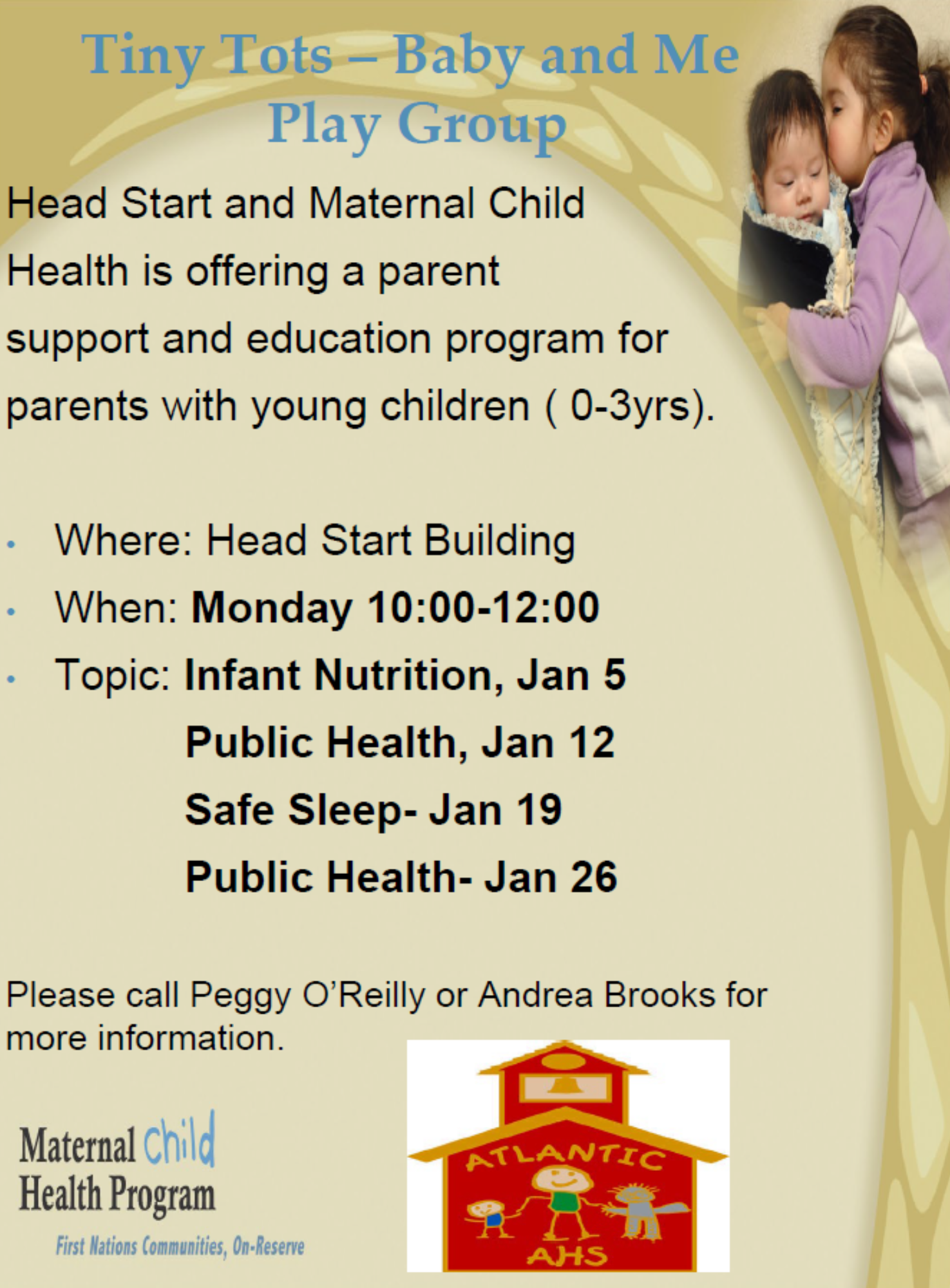 Baby and Me January 2024 Schedule — Sipekne'katik