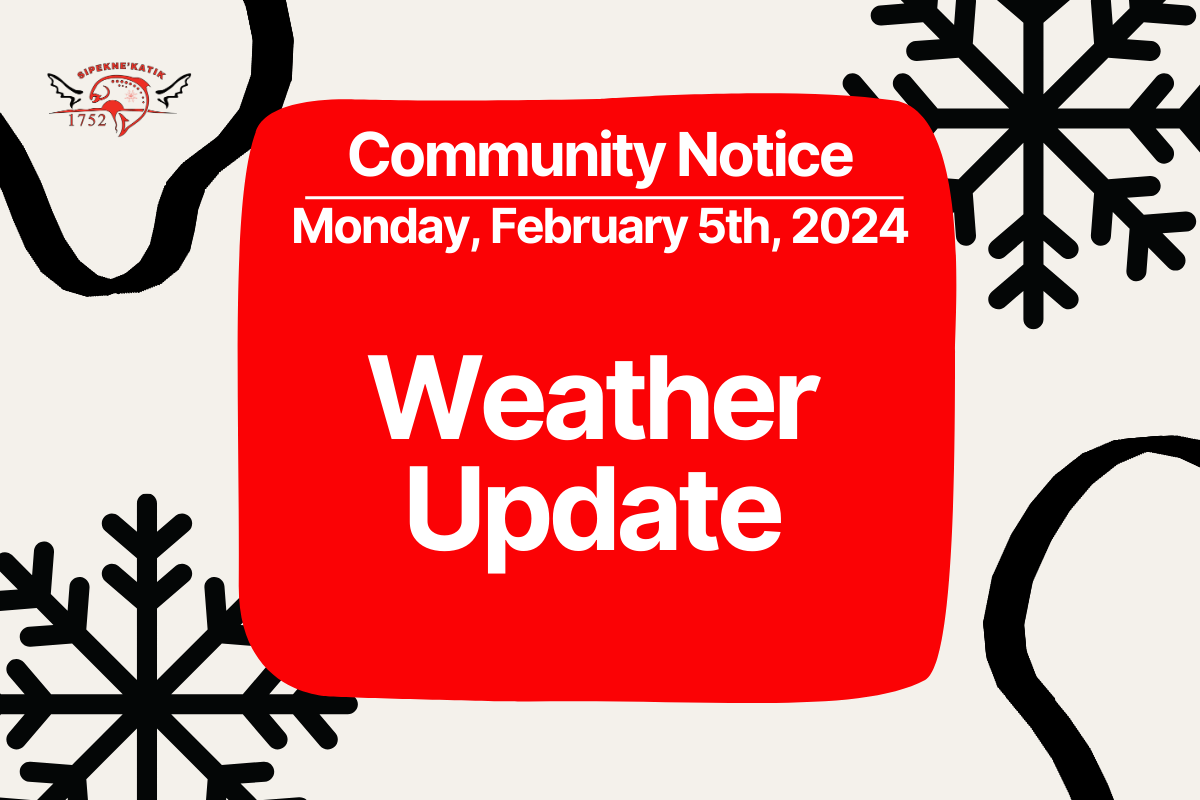 Community Weather Update - Monday, February 5th, 2024 — Sipekne'katik
