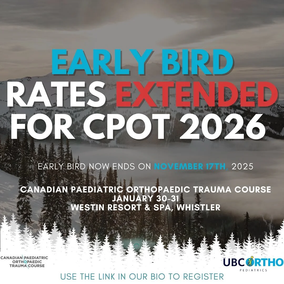 Link in Bio to Register for CPOT at the UBC Whistler Orthopaedic Summit January 2026!
