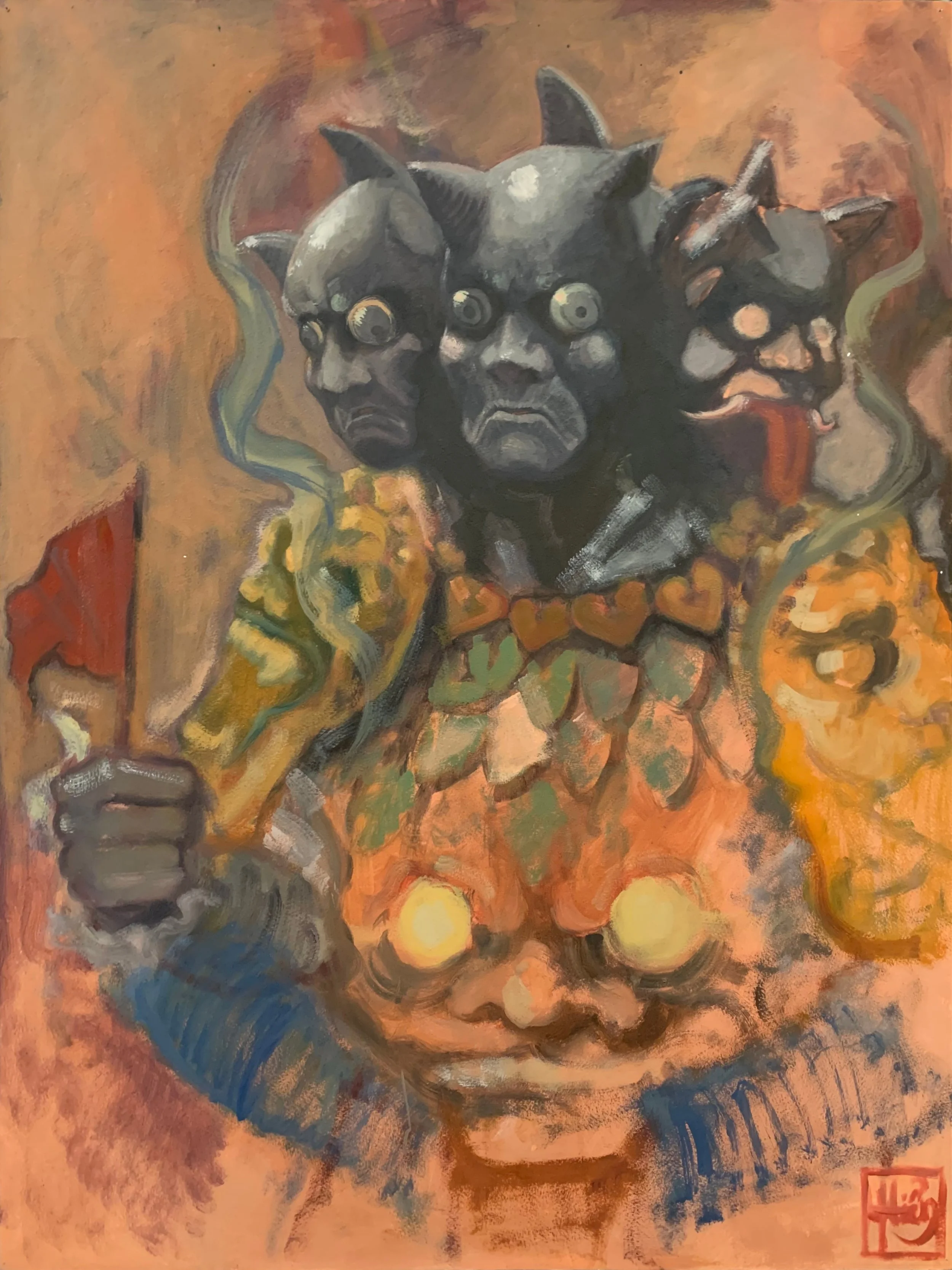 Tieu Dien Dai Si (2021) - oil on paper, $600.00