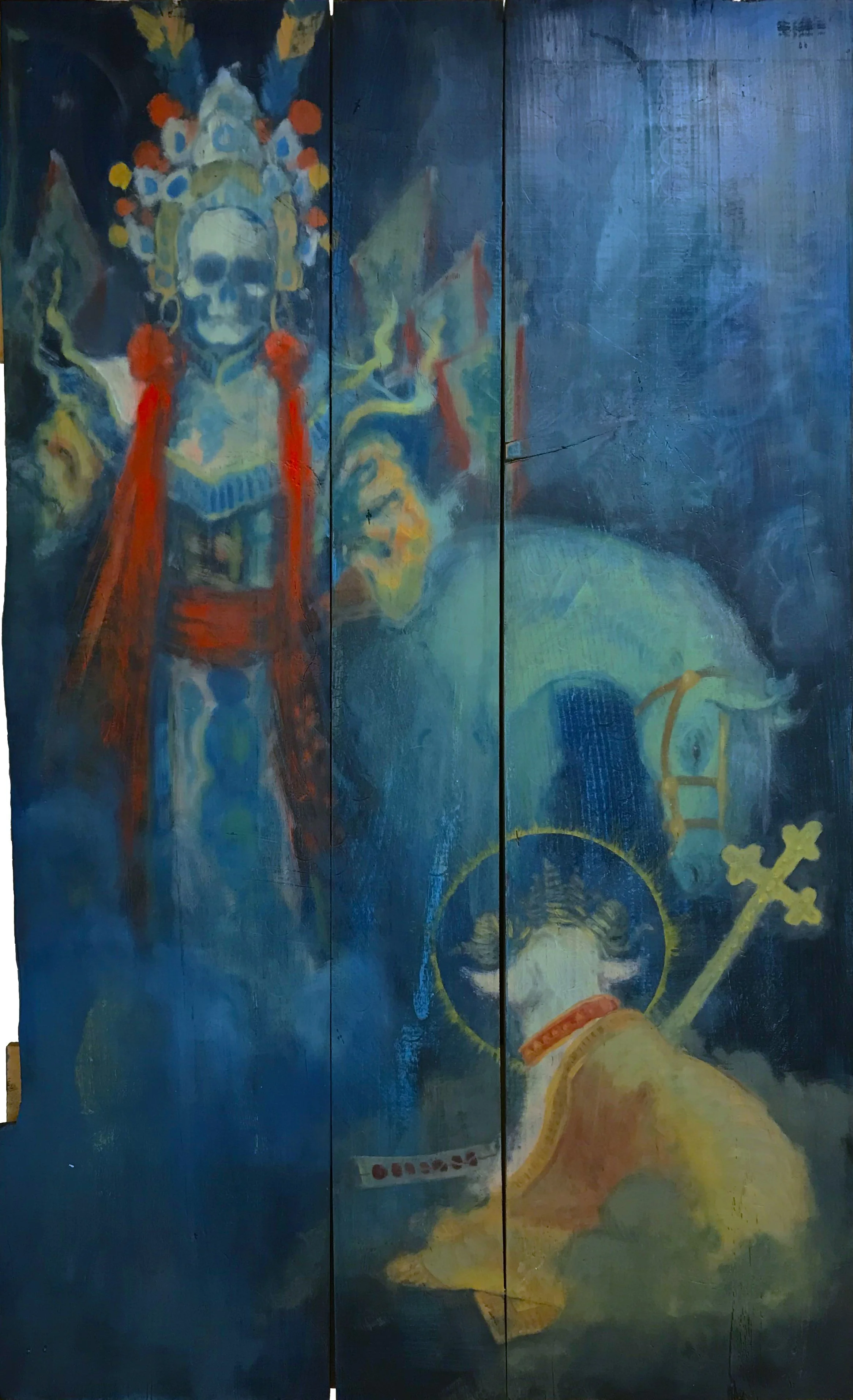 Death - 27.5” x 45”, oil on wood, $985.00
