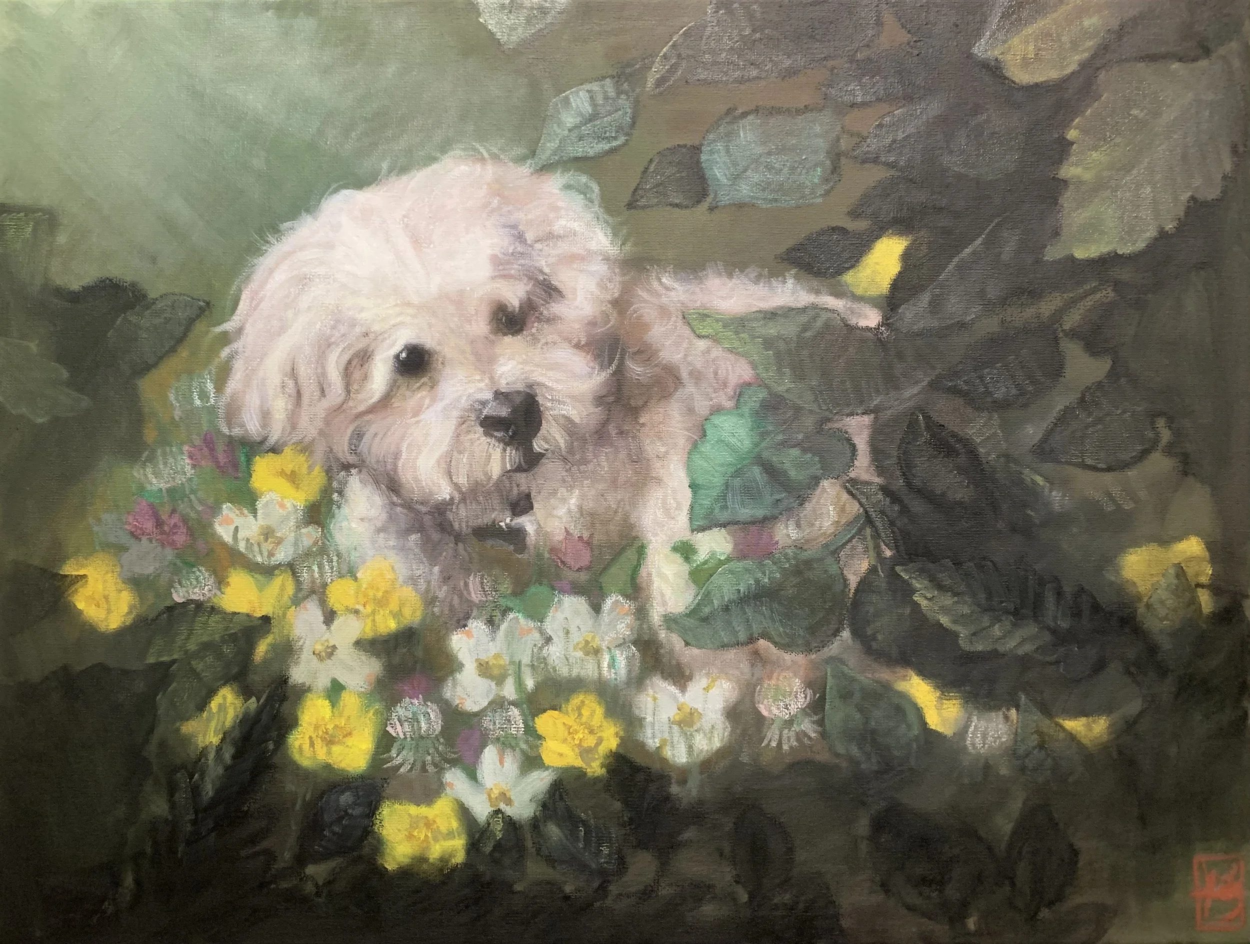 Canine Portrait (2025) - oil on canvas, SOLD