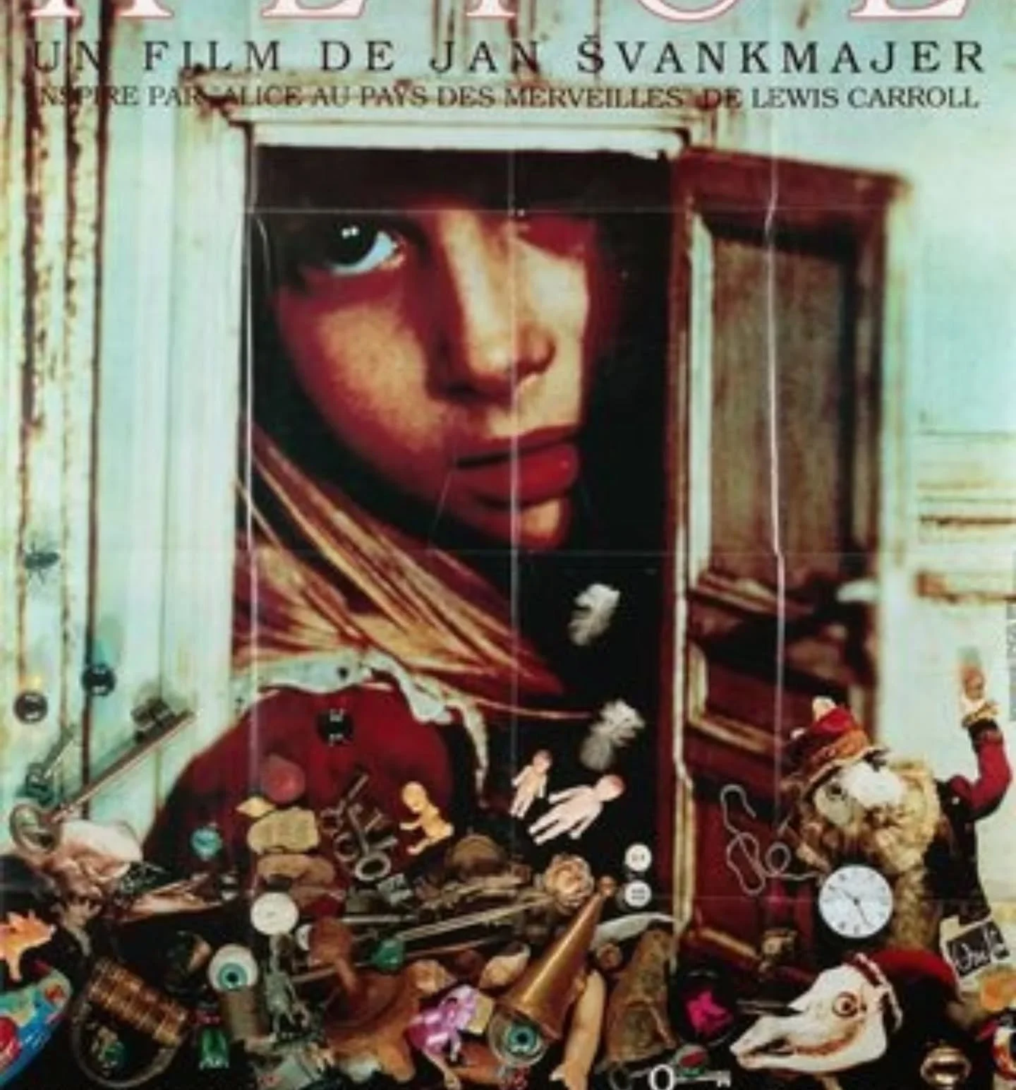 This Friday August 15 at 8:45pm we continue our outdoor Puppet Film Series with @cinemalamont  with Jan Švankmajer's 'Alice' (1988), a surrealist dark fantasy film of a familiar character. Its original Czech title is Něco z Alenky, which means