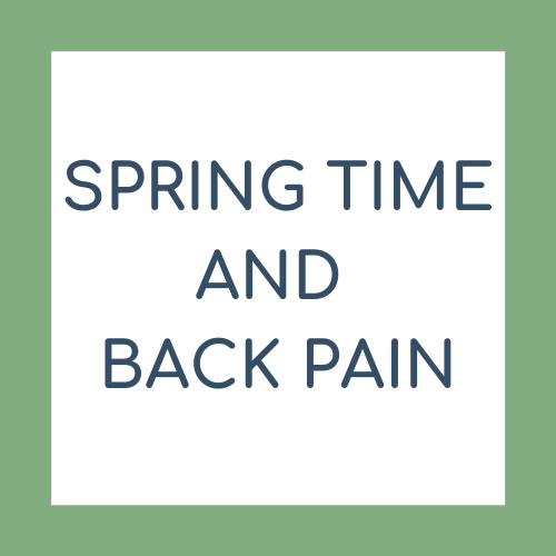 Springtime Back Pain....and a New Yoga Series!  🌸🌞🙏