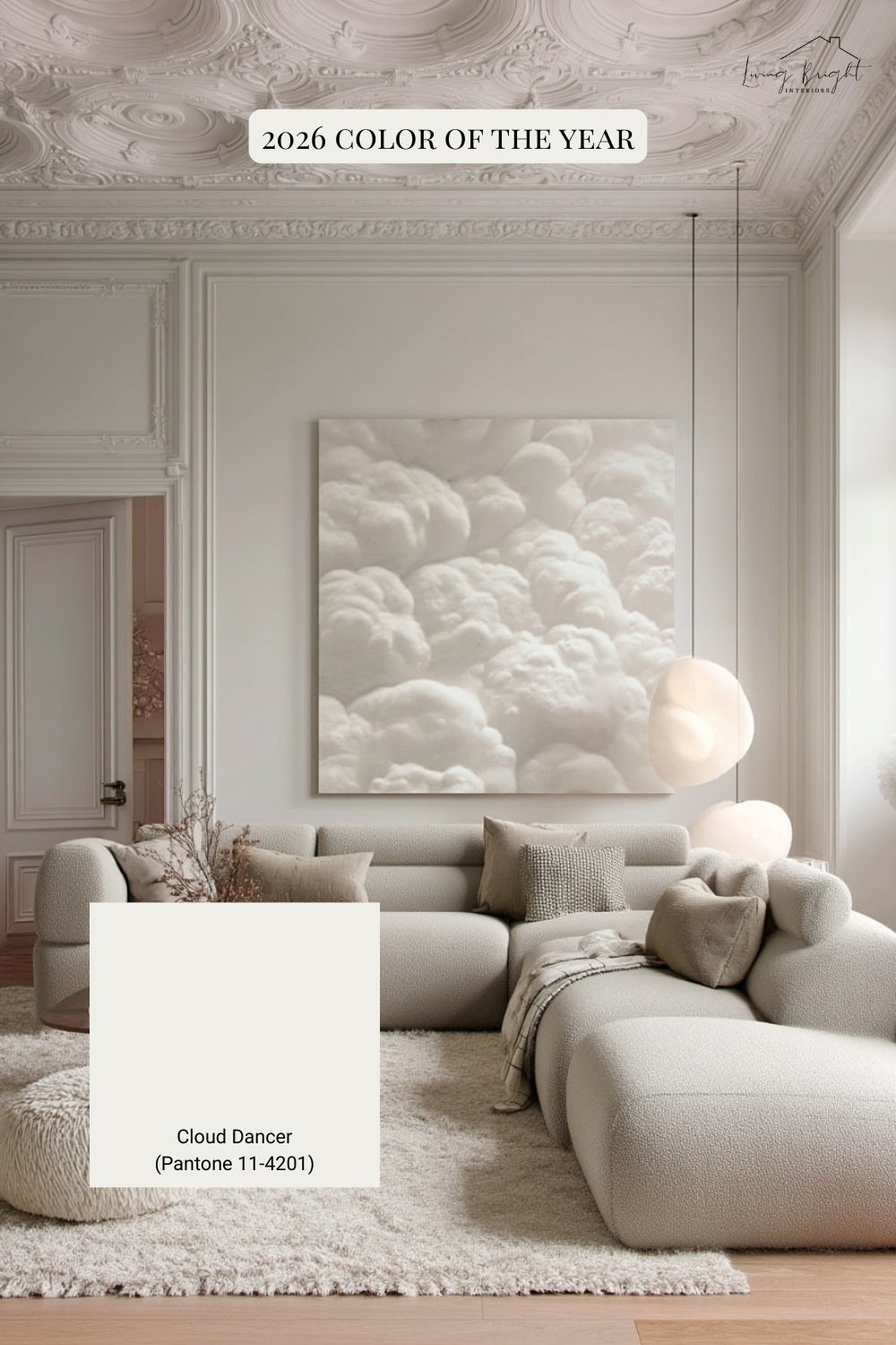 Pantone 2026 Color of the Year Cloud Dancer in Living Room Interior Design.png