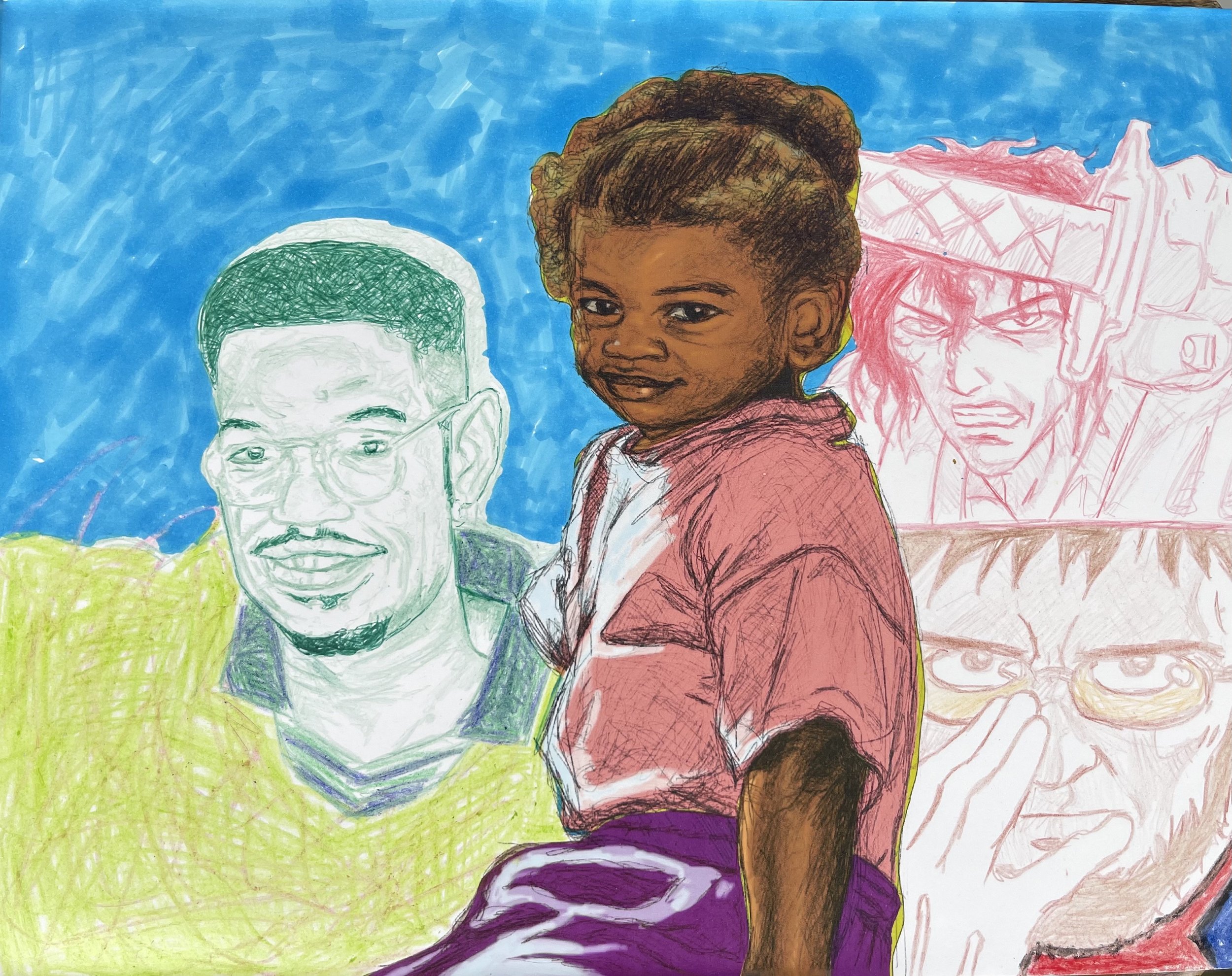 Title: Unkkie
Size: 8.5x11 inch
Media: mixed media
Year: 2021