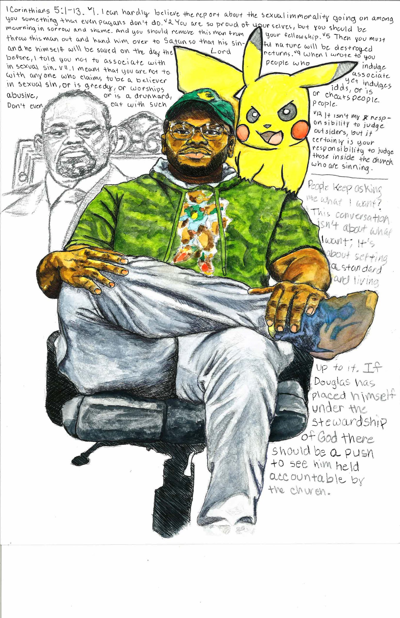 Title: church notes
Size: 19x14 inch
Media: watercolor on paper
Year: 2019
Price: $800