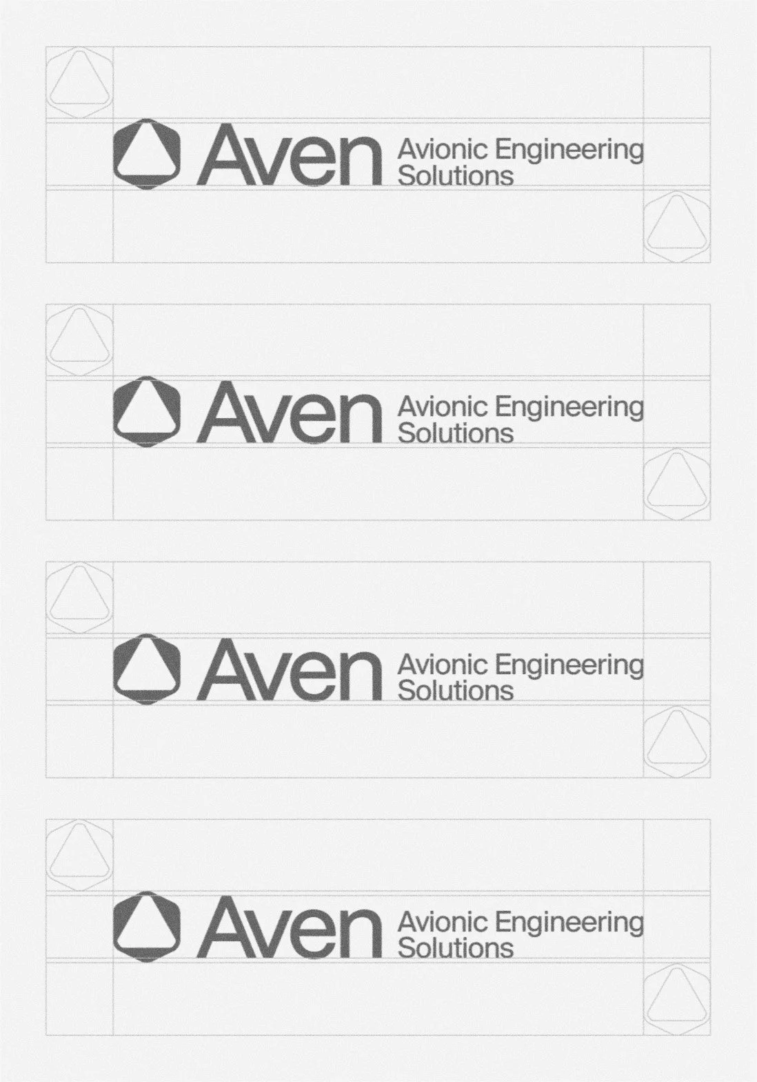 Druckvorlagen mit dem Logo und dem Text 'Aven, Avionic Engineering Solutions'.