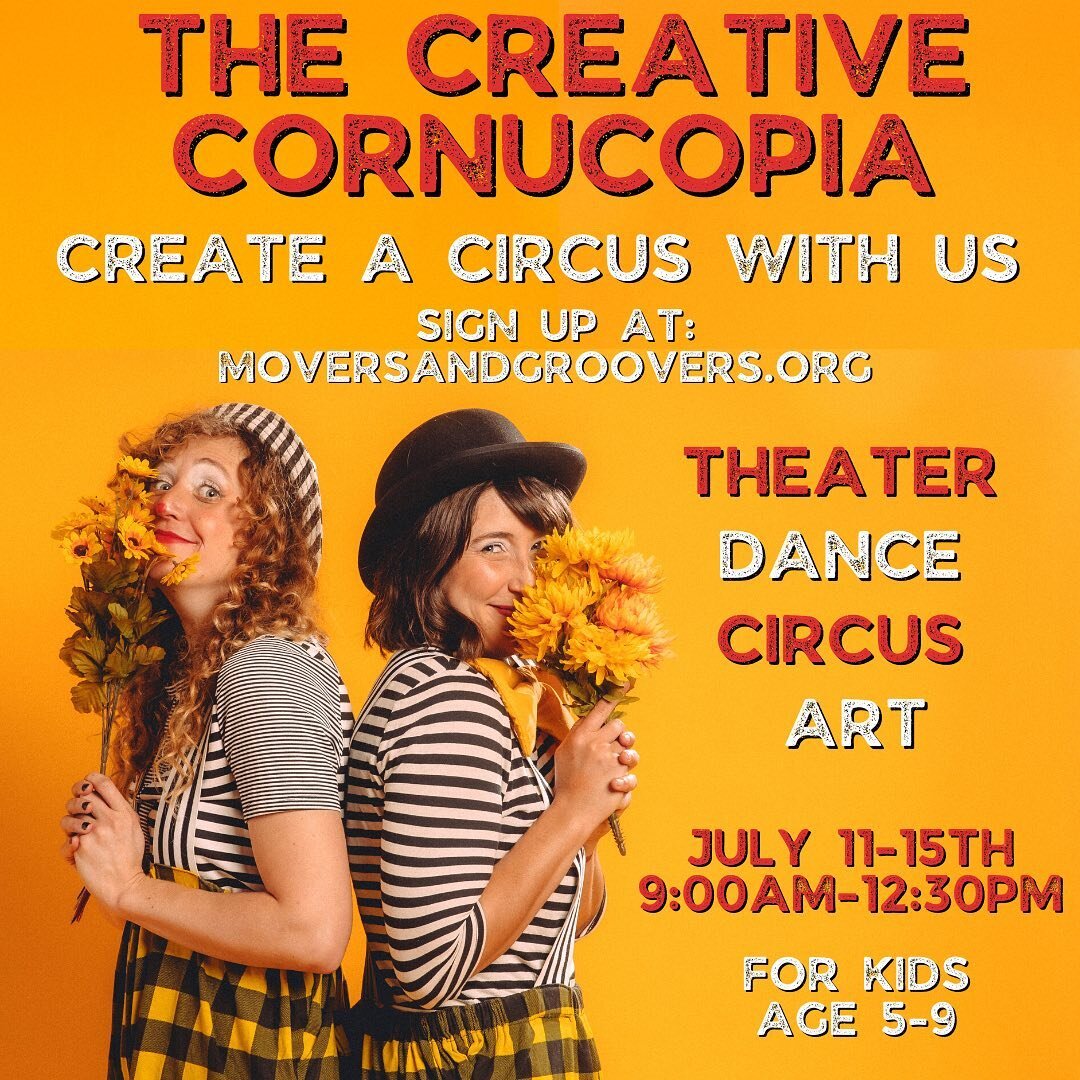 Have you heard! THE CREATIVE CORNUCOPIA is HAPPENING AGAIN THIS SUMMER! Sign up at moveandgroove.org #sandiegokids #sdsummercamps #sdkids #balboapark #sdfamily #sdcircus @fancyandtheloop @afunnynameband