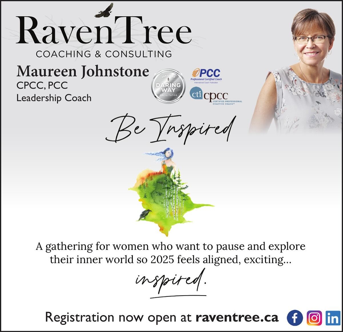 ✨✨✨it&rsquo;s that time of the year!  Time to start releasing 2024 and opening to 2025✨✨✨

Registration is open at www.raventree.ca

#beinspired  #reconciliacion #beyou #beseenbeheard 
#courageousleadership