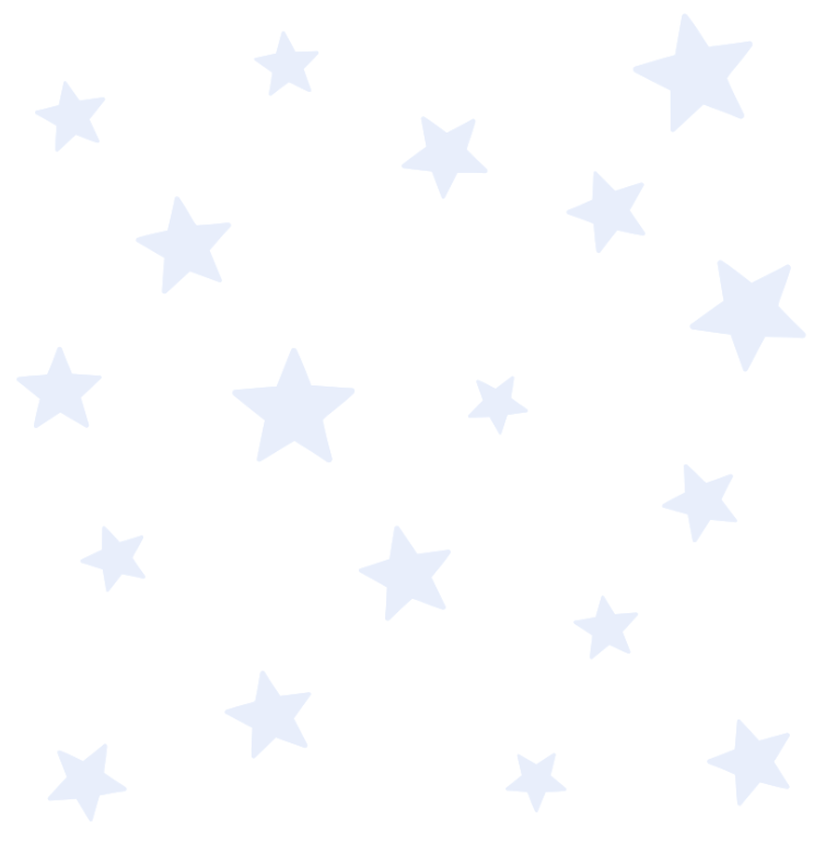 a field of light blue drawn stars on white