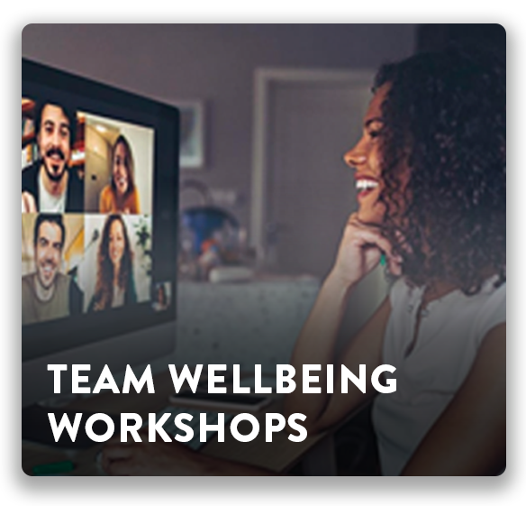Virtual employee wellbeing workshops hosted live for your team, including mental health, stress management, nutrition, and more