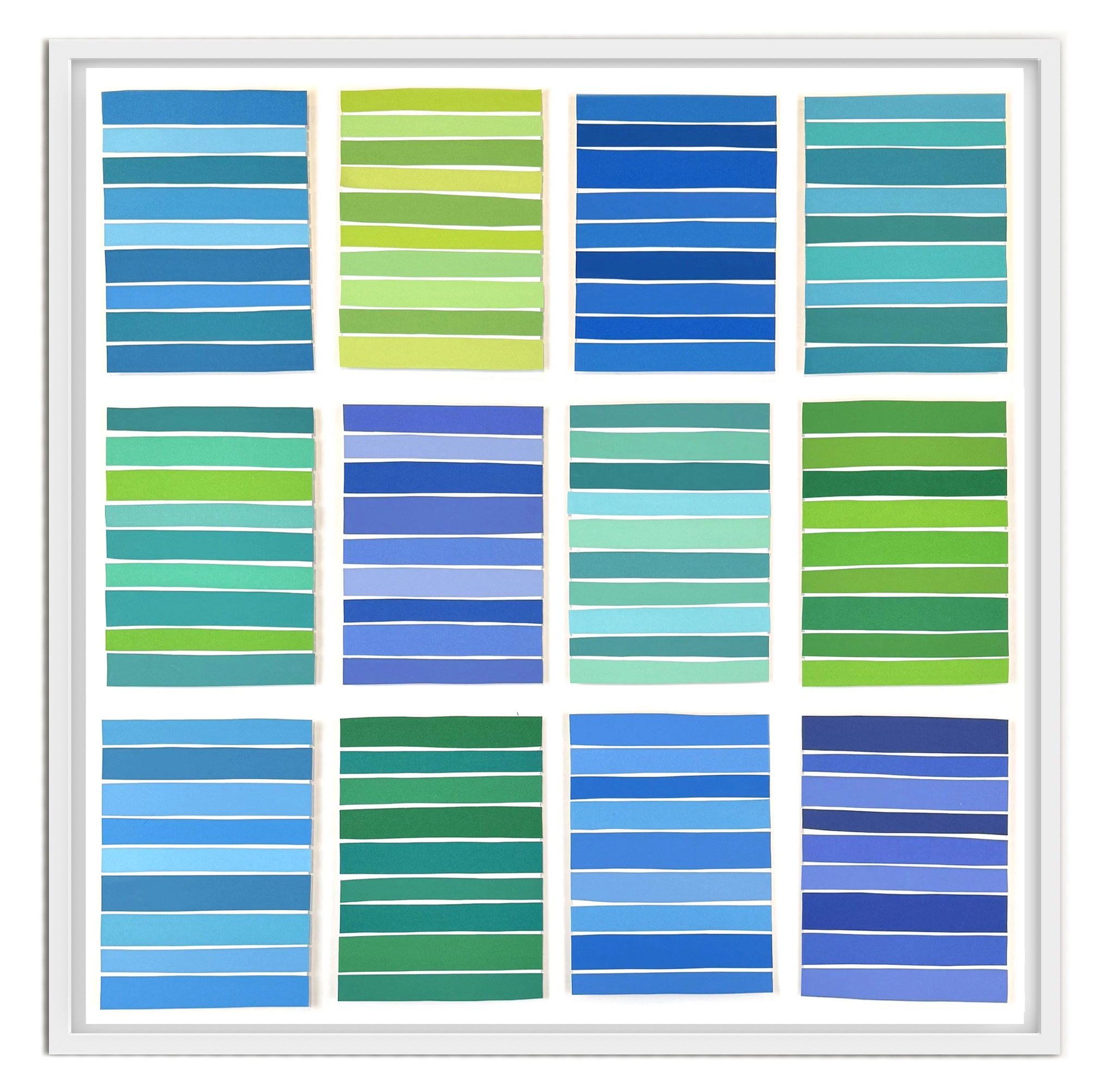 Blue Green Tiles, 38" x 37" - SOLD