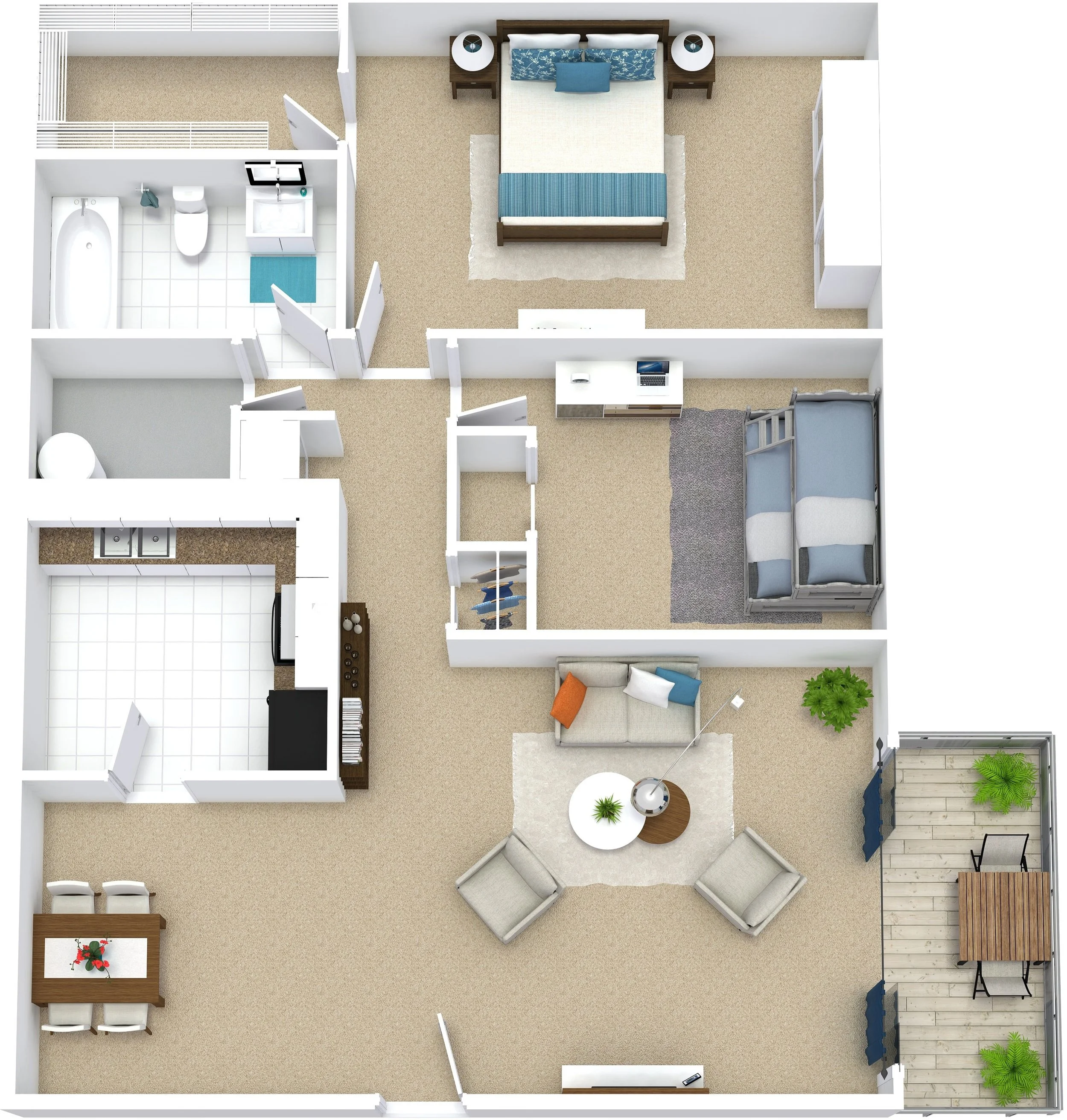 2 Bedroom | 1 Bathroom
