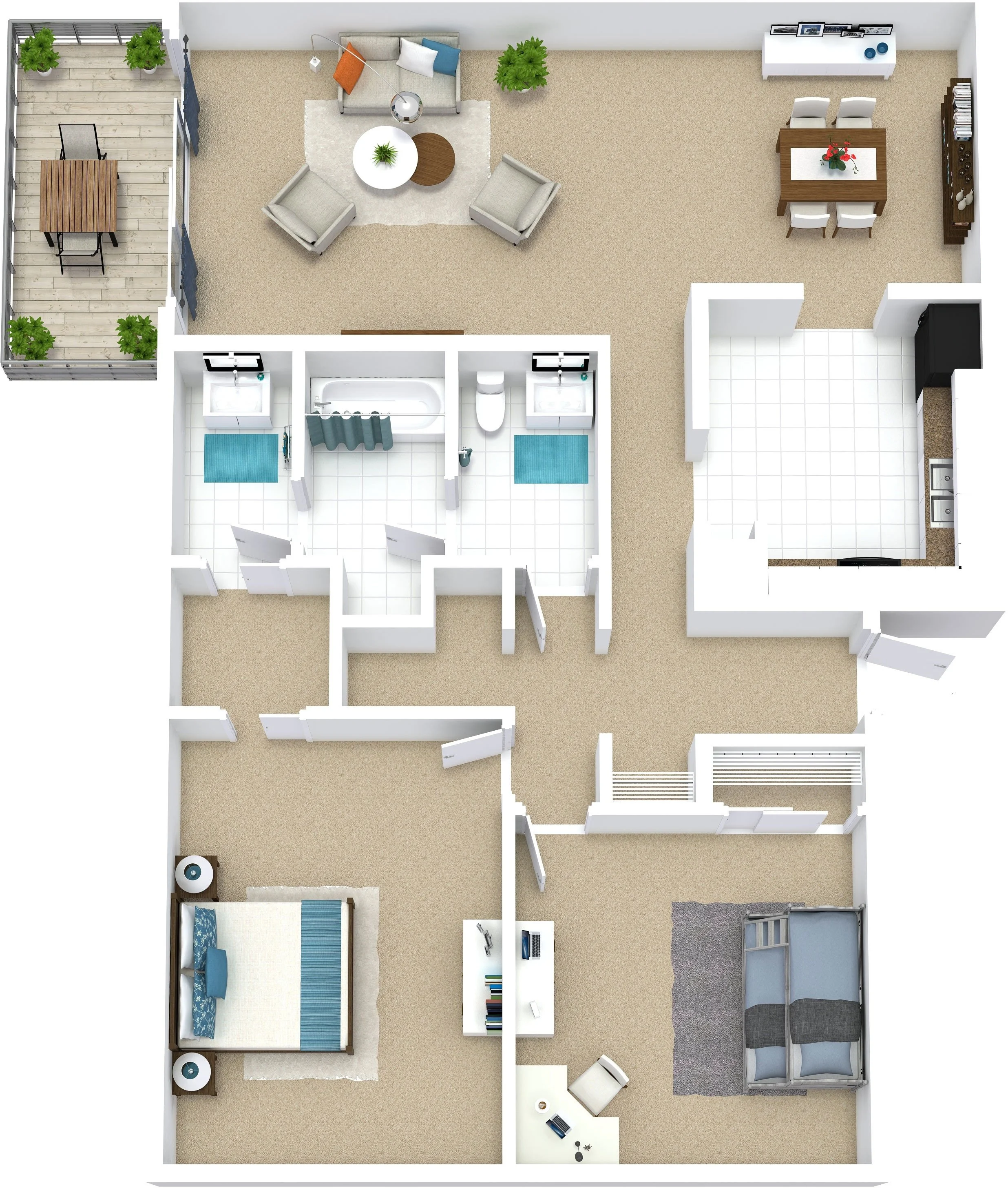 2 Bedroom | 2 Bathroom