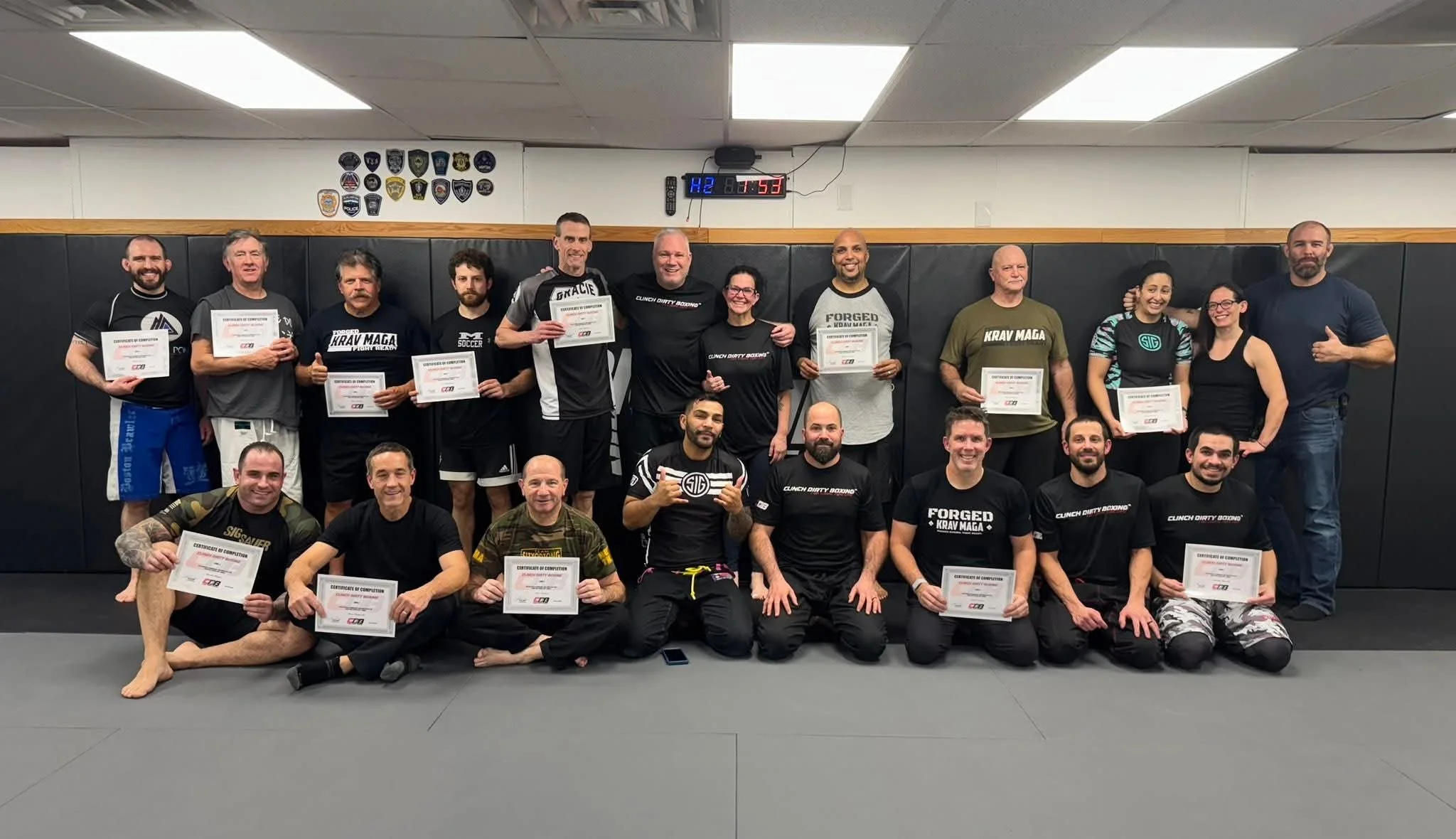 Coach Shelby at the Clinch Dirty Boxing course, hosted by Sig Sauer