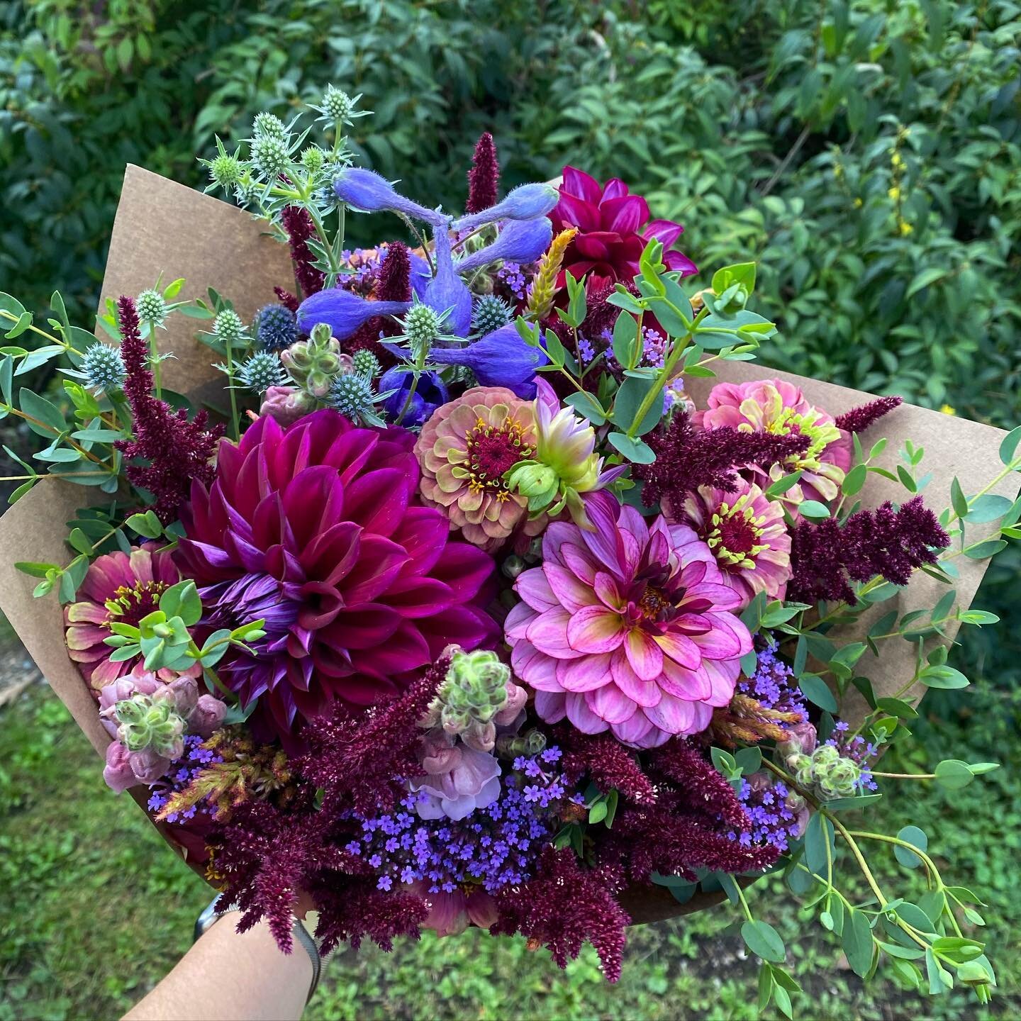 💜💐🥰

#autumncolors #autumnbouquet #autumnflowers #autumnal #localflowers #seasonalflowers #flowerfarmer #flowerfarm #dahlias #amaranth