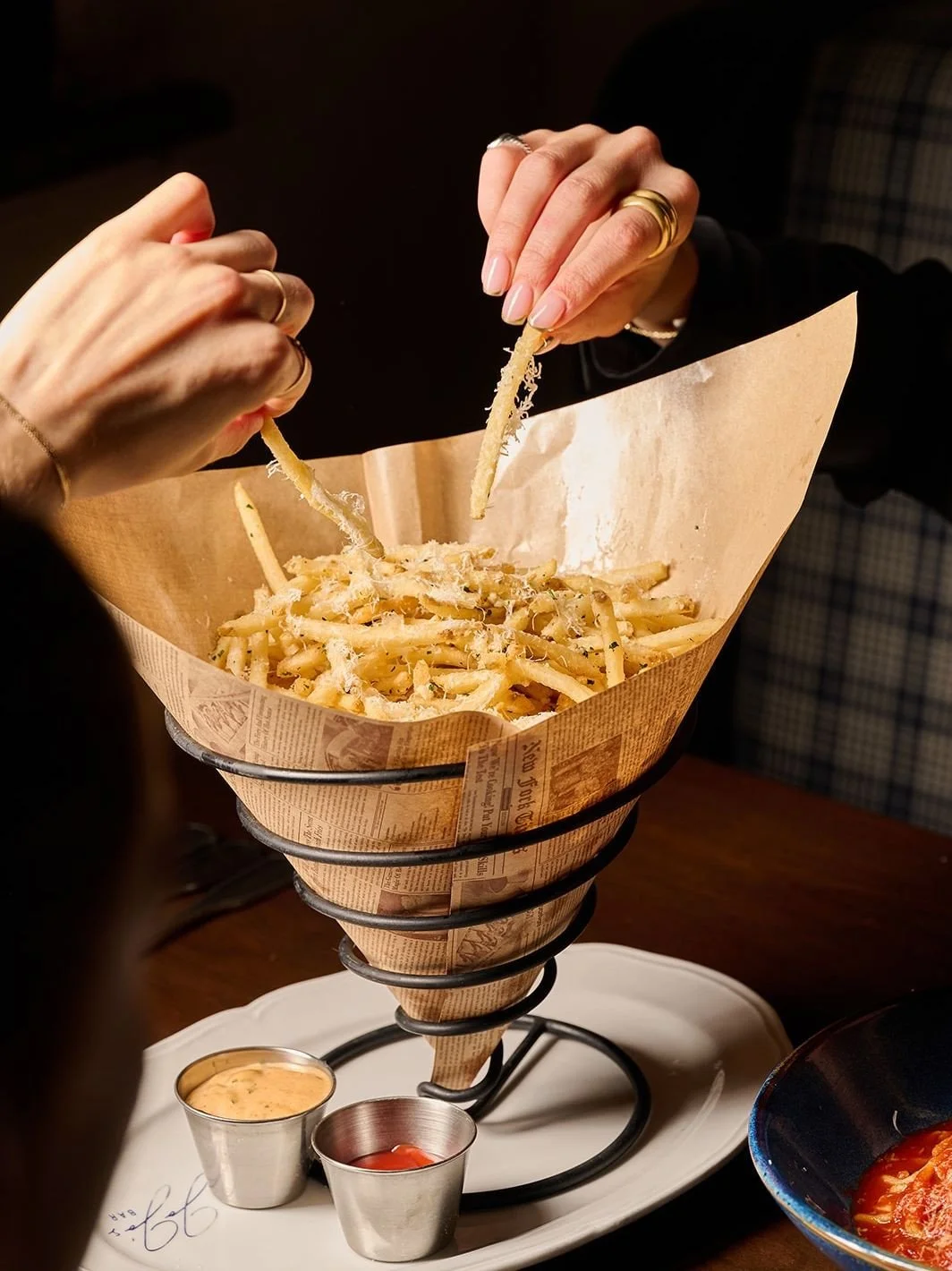 All eyes on the truffle fries.