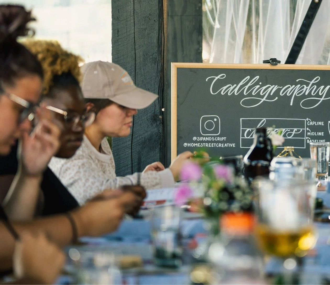 Join us for another Sip &amp; Script event on October 25th! 

Whether you&rsquo;re a stationery nerd, DIY Bride-to-be, or just a crafty individual, you&rsquo;ll be introduced to modern calligraphy with a pointed dip pen and ink in this workshop. We w