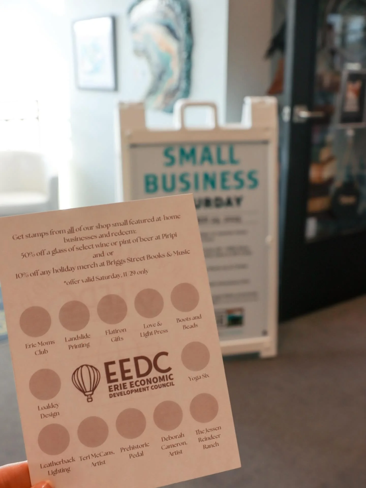 Come visit all the at home businesses that will be hosted downtown today! Before you begin, stop by any of the featured businesses to get a passport! (hosted at 615 Briggs, @luciles_erie , &amp; @jeanniehulse State Farm) 
Have each business sign your