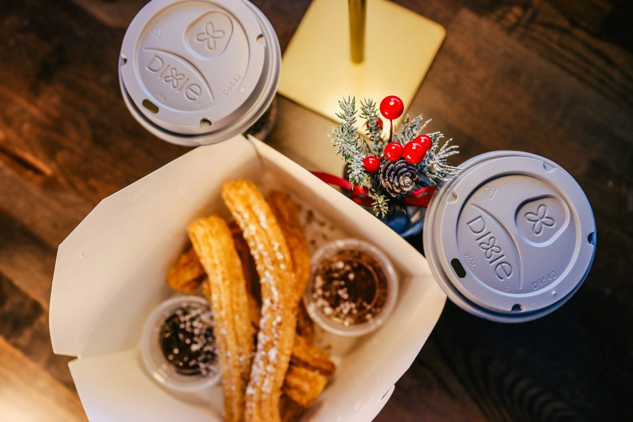 Two hot chocolates &amp; churros for $10 paired with a free carriage ride around Downtown Erie ❄☕